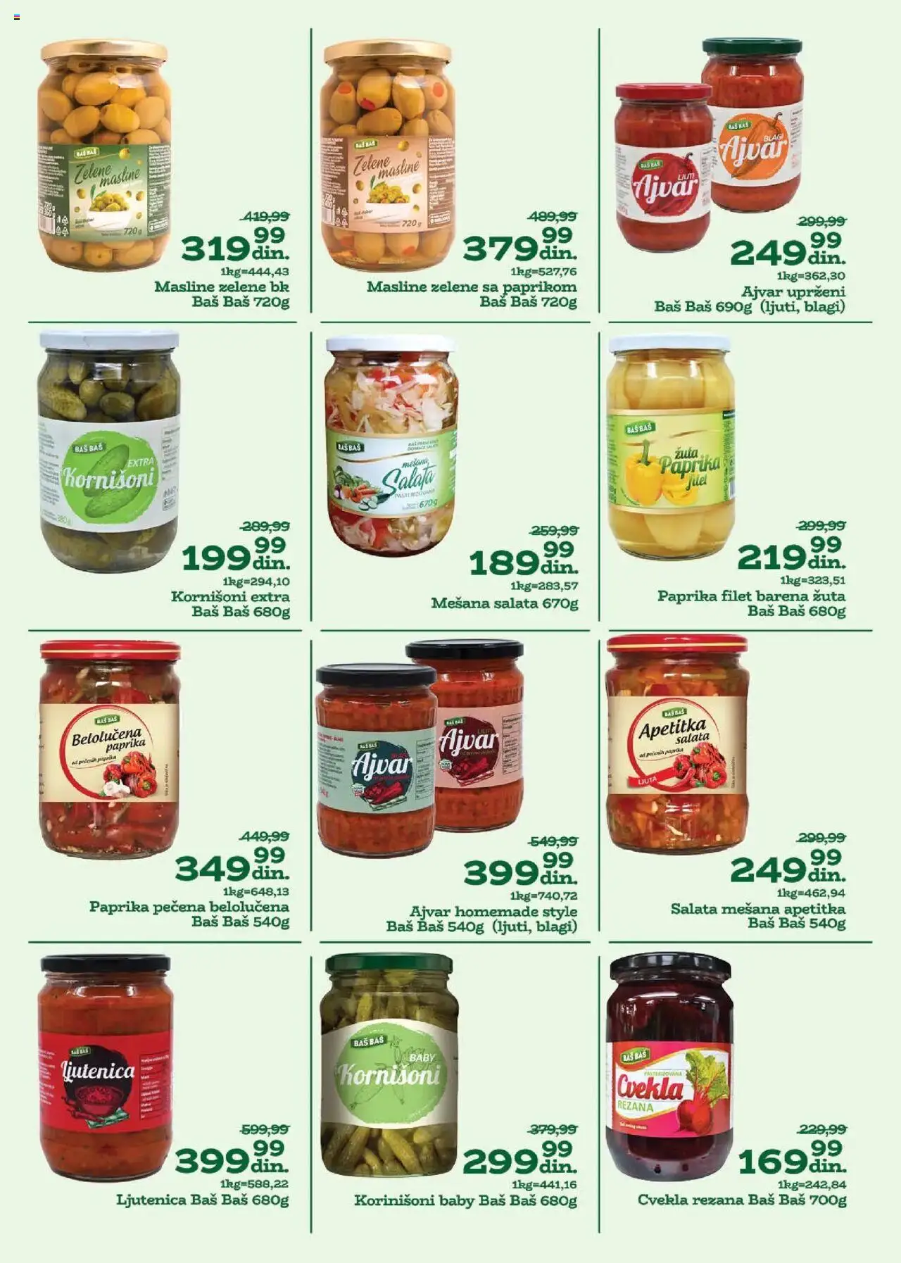 Univerexport katalog - važi od 08.07.2025 | Strana: 8 | Proizvode: Ajvar, Salata, Kornišoni, Ljutenica