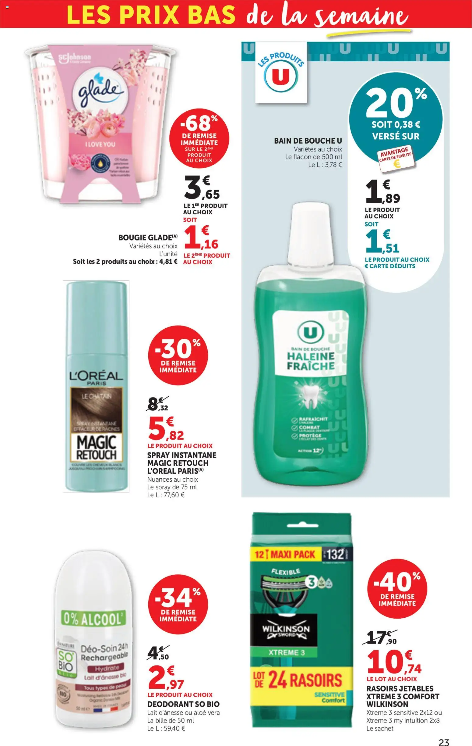 {H1} | Page: 23 | Produits: Déodorant, Bain de bouche, Lait