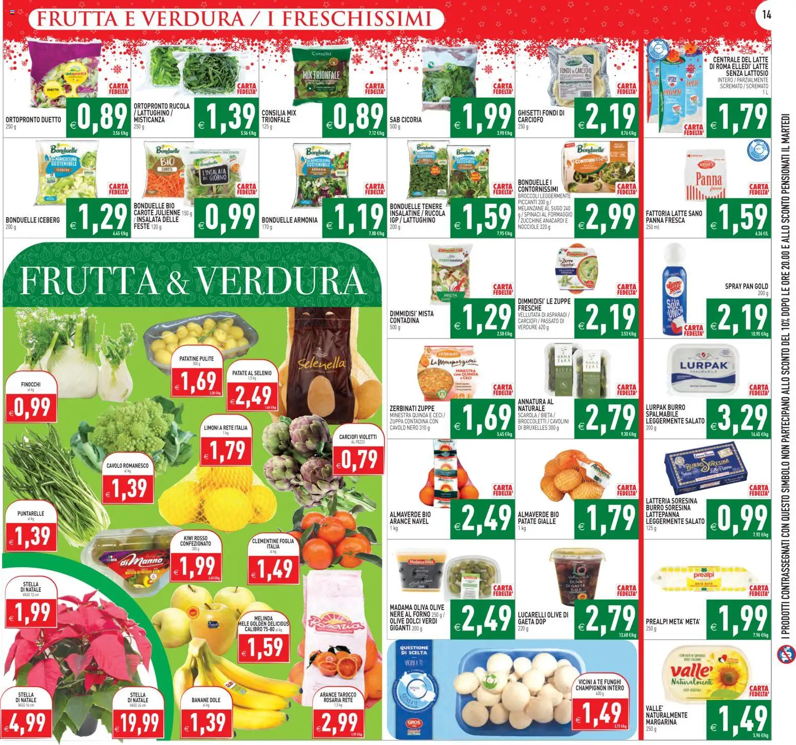 Volantino PIM Supermercati del 16.12.2025 | Pagina: 14 | Prodotti: Rucola, Cavolo, Zucchine, Vaso