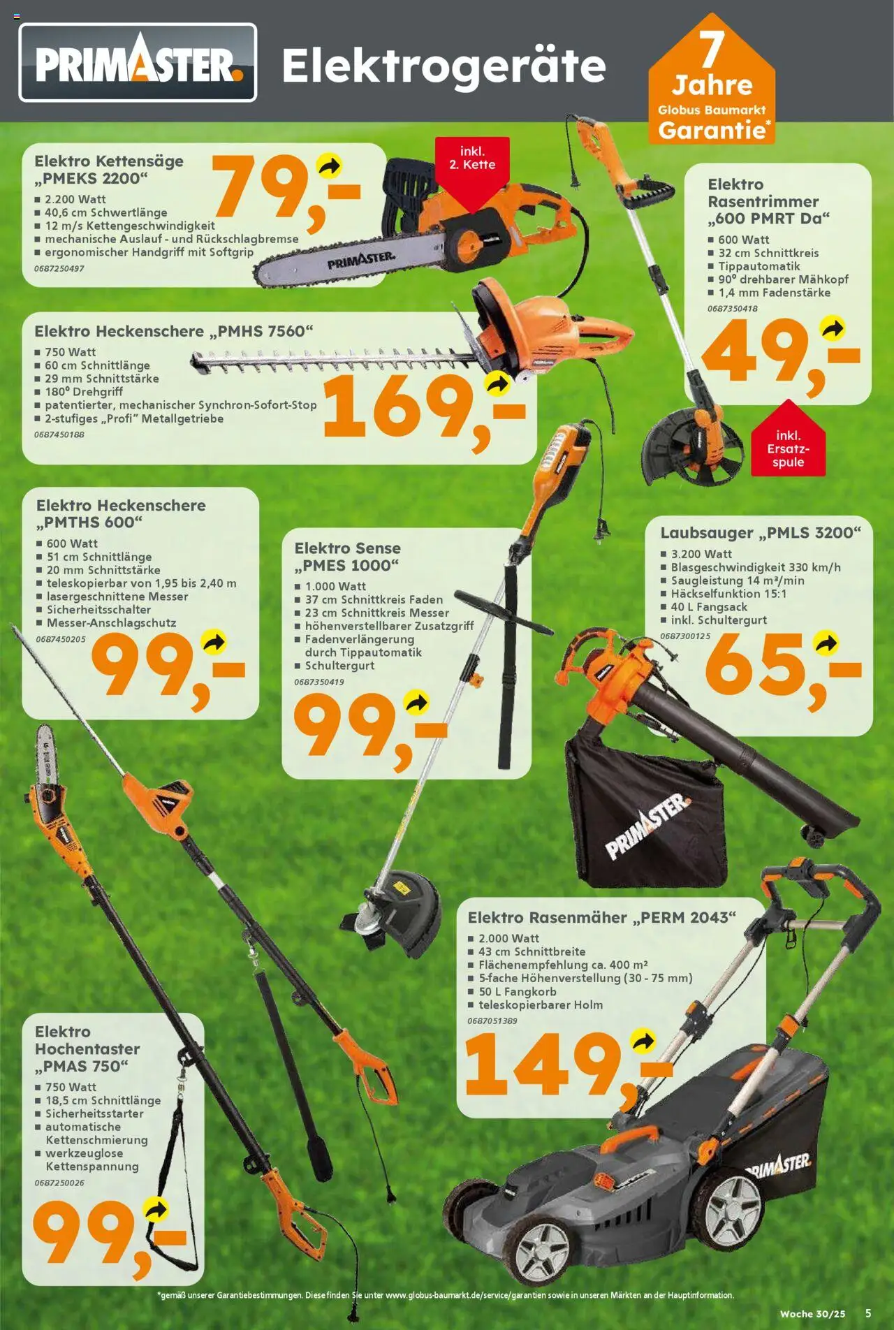 Globus Baumarkt Prospekt 	 - gültig ab dem 21.07.2025 | Seite: 5 | Produkte: Rasenmäher