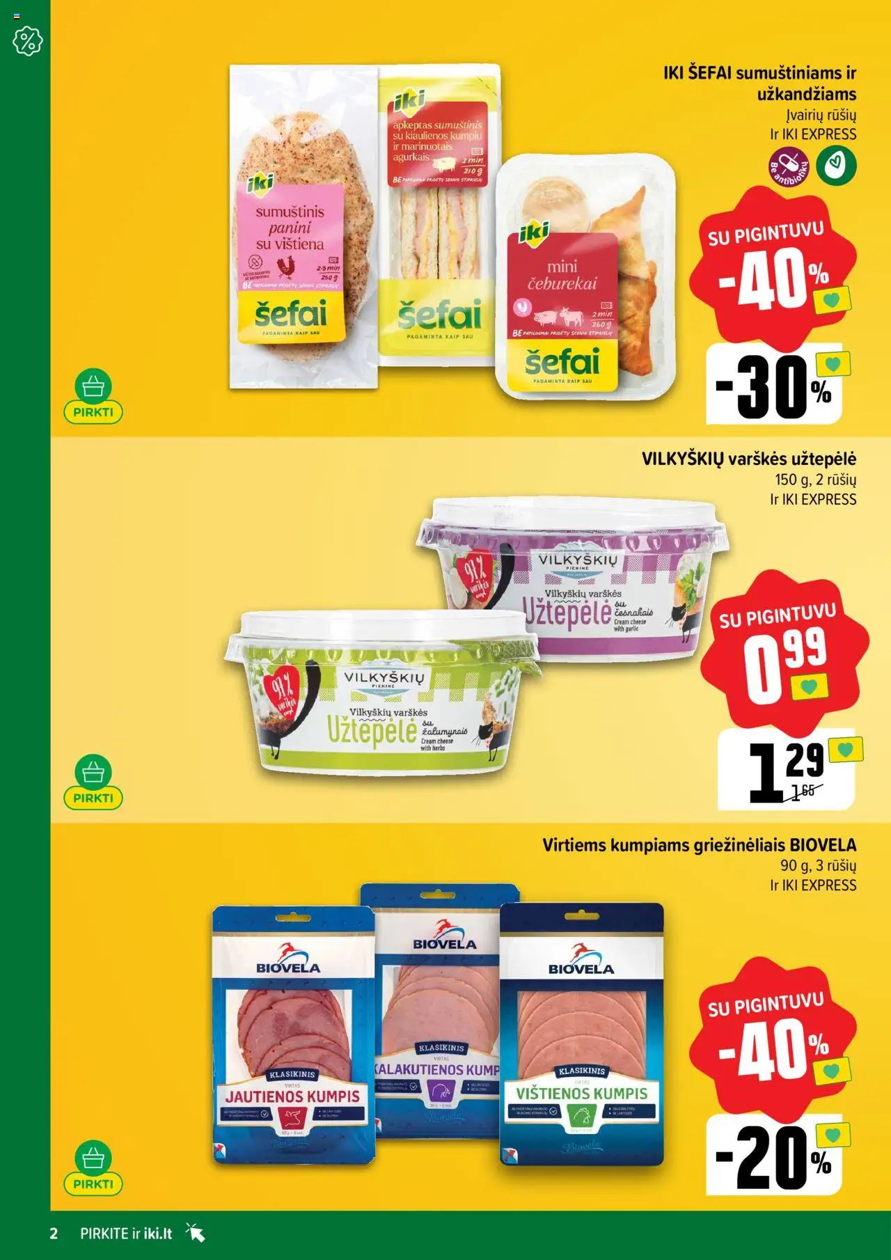 IKI - Leidinys - PIGINTUVO pasiūlymai│galioja nuo 18.08.2025 | Puslapis: 2 | Prekių: Užtepėlė, Vištienos, Kiaulienos, Kumpis