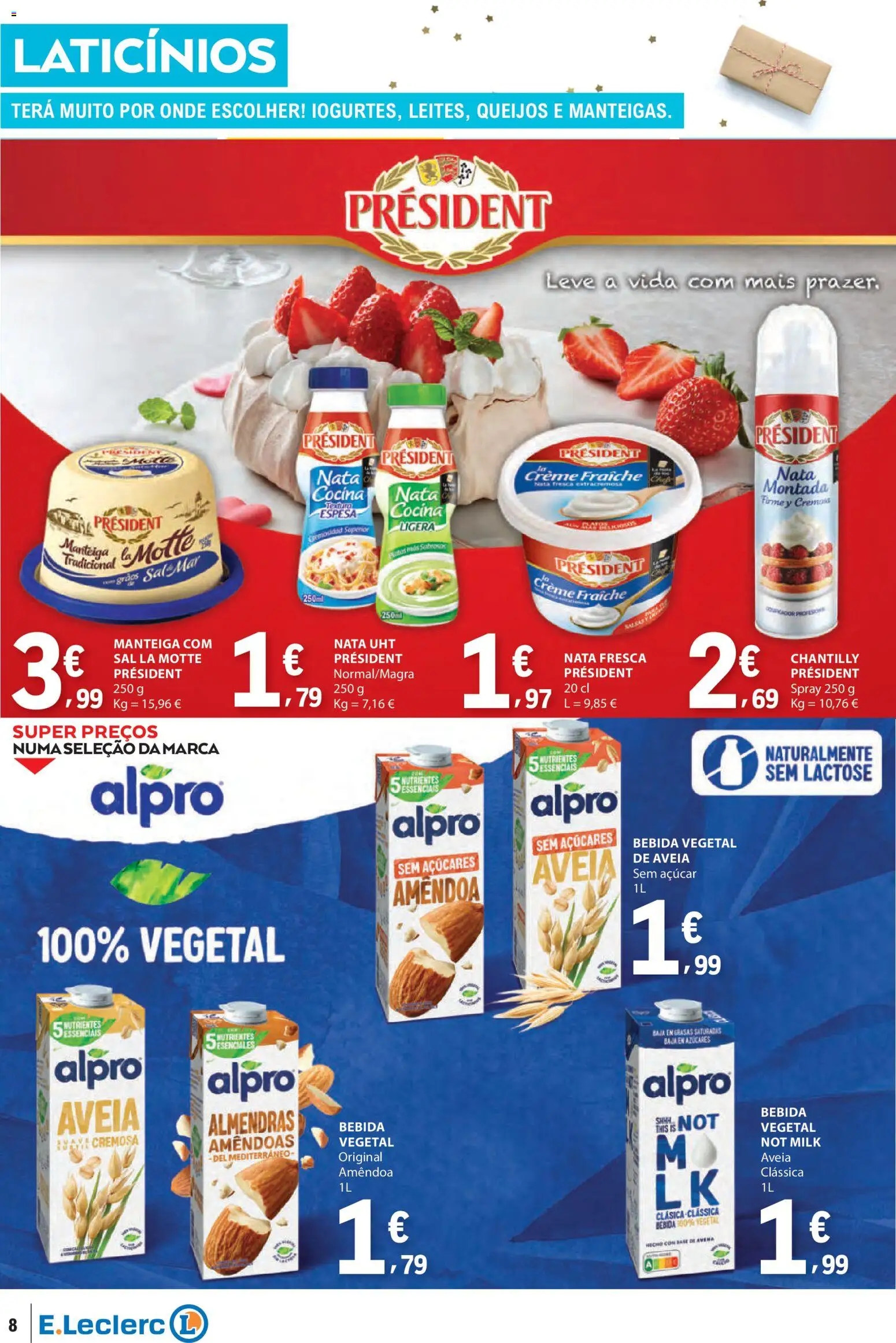 E.Leclerc folheto │ válido de 20.11.2025 | Página: 8 | Produtos: Amêndoas, Chantilly, Sal, Creme