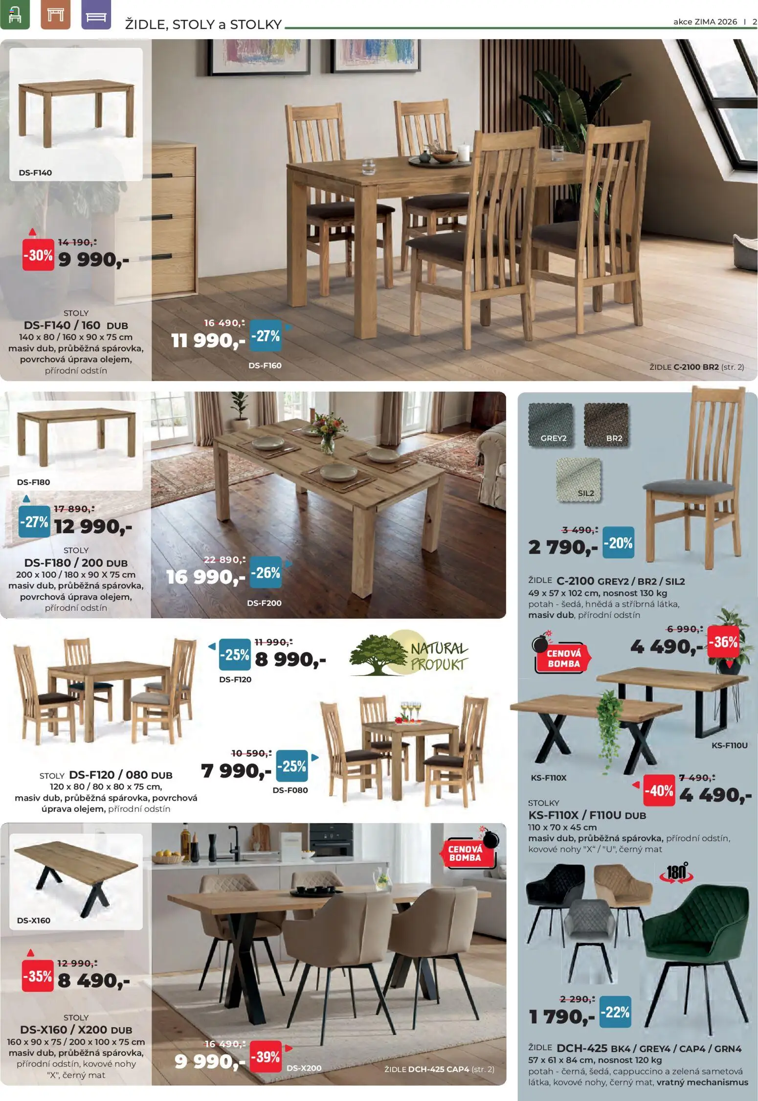 Jamall nábytek leták od 15.01.2026 | Strana: 2 | Produkty: Židle, Cappuccino