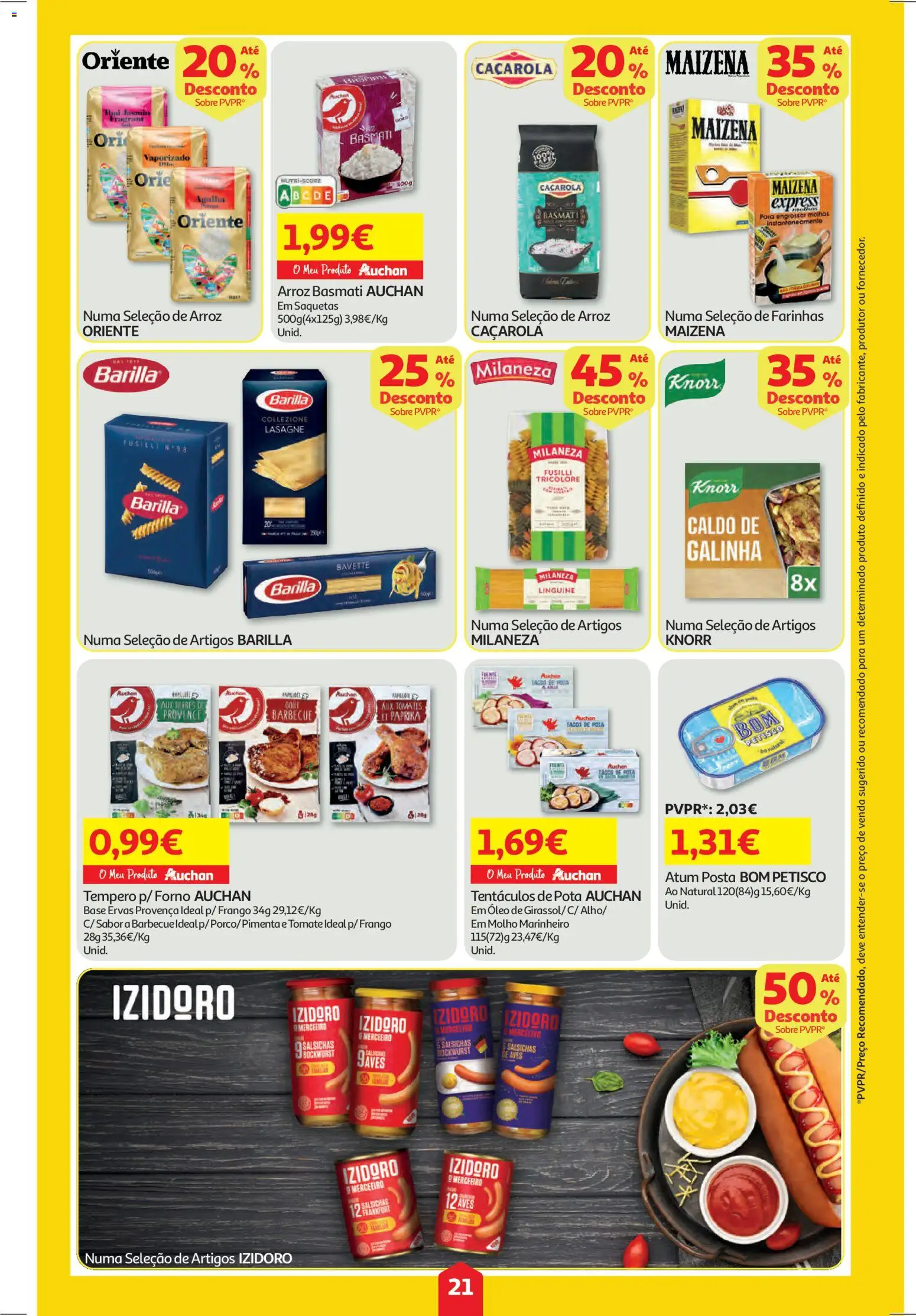 Auchan folheto │ válido de 15.01.2026 | Página: 21 | Produtos: Milaneza, Arroz basmati, Knorr, Arroz