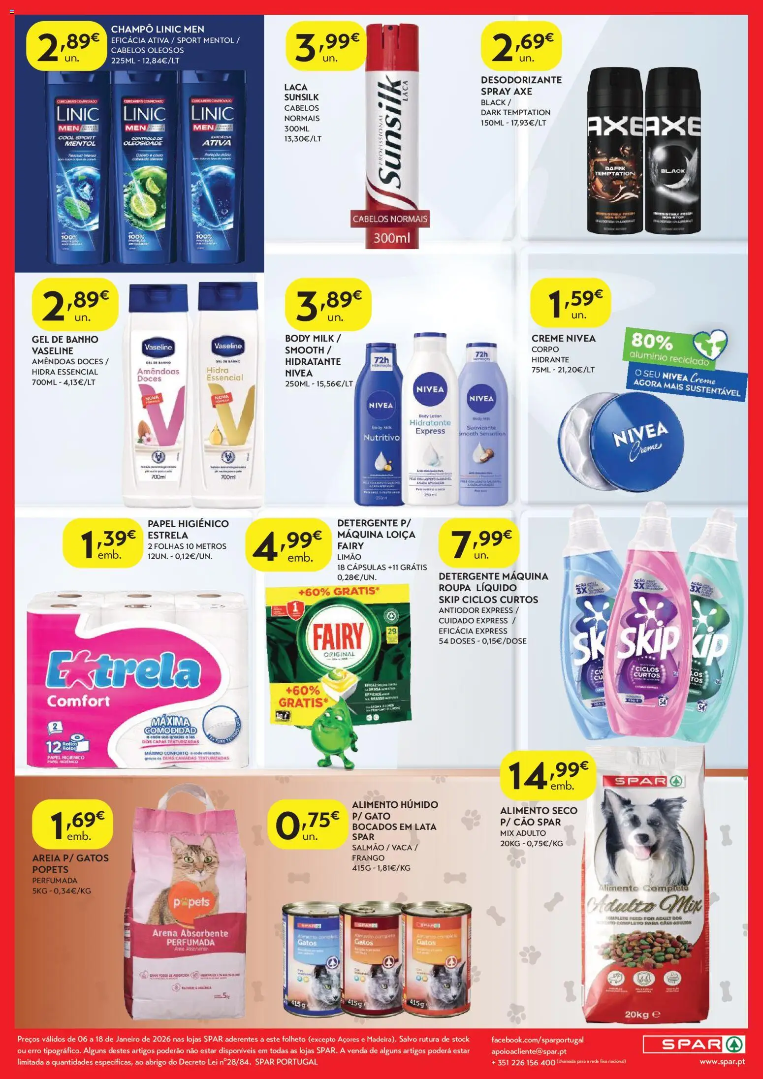 Spar - folheto │ válido de 06.01.2026 | Página: 8 | Produtos: Areia, Gel de banho, Banho, Doces