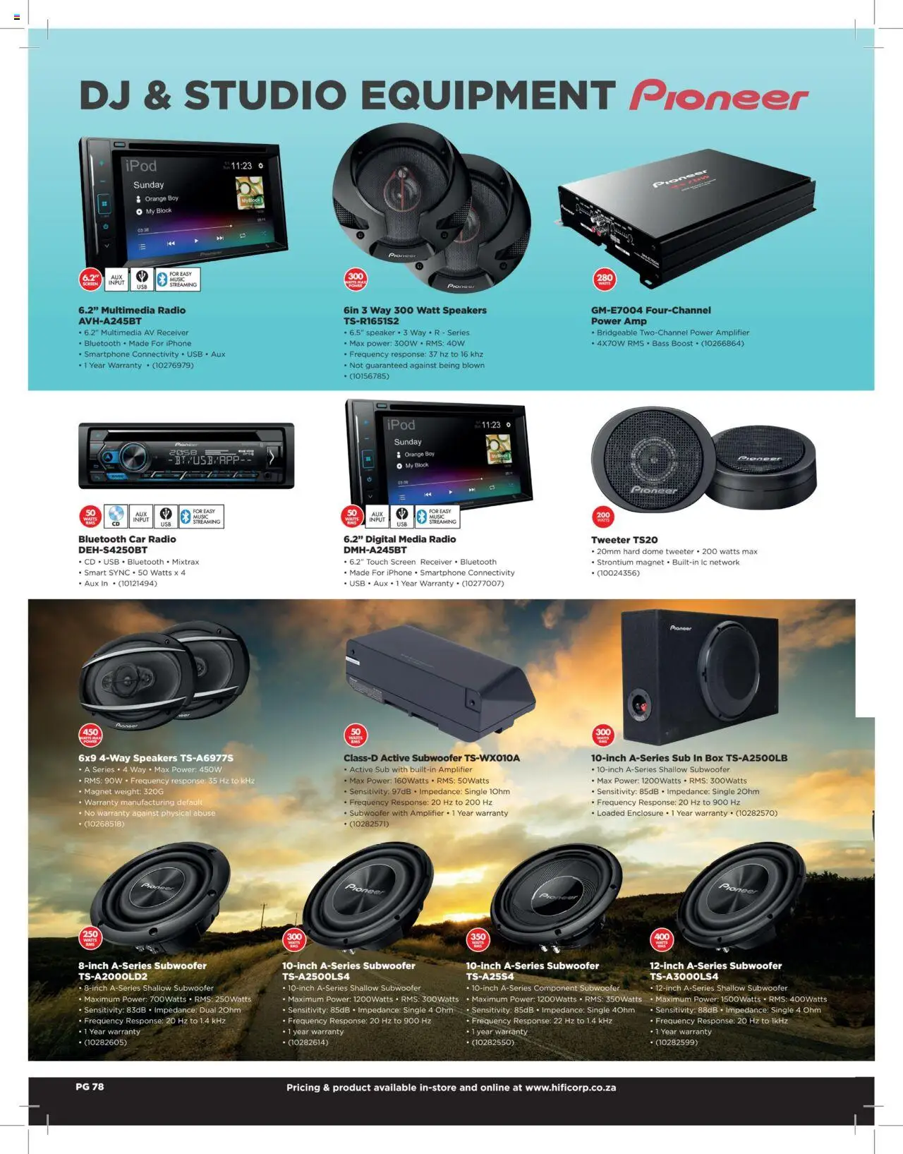 HiFi Corp - Extended Range Catalogue │ valid from 12.02.2024 | Page: 78 | Products: Smartphone, Radio, Box, Subwoofer
