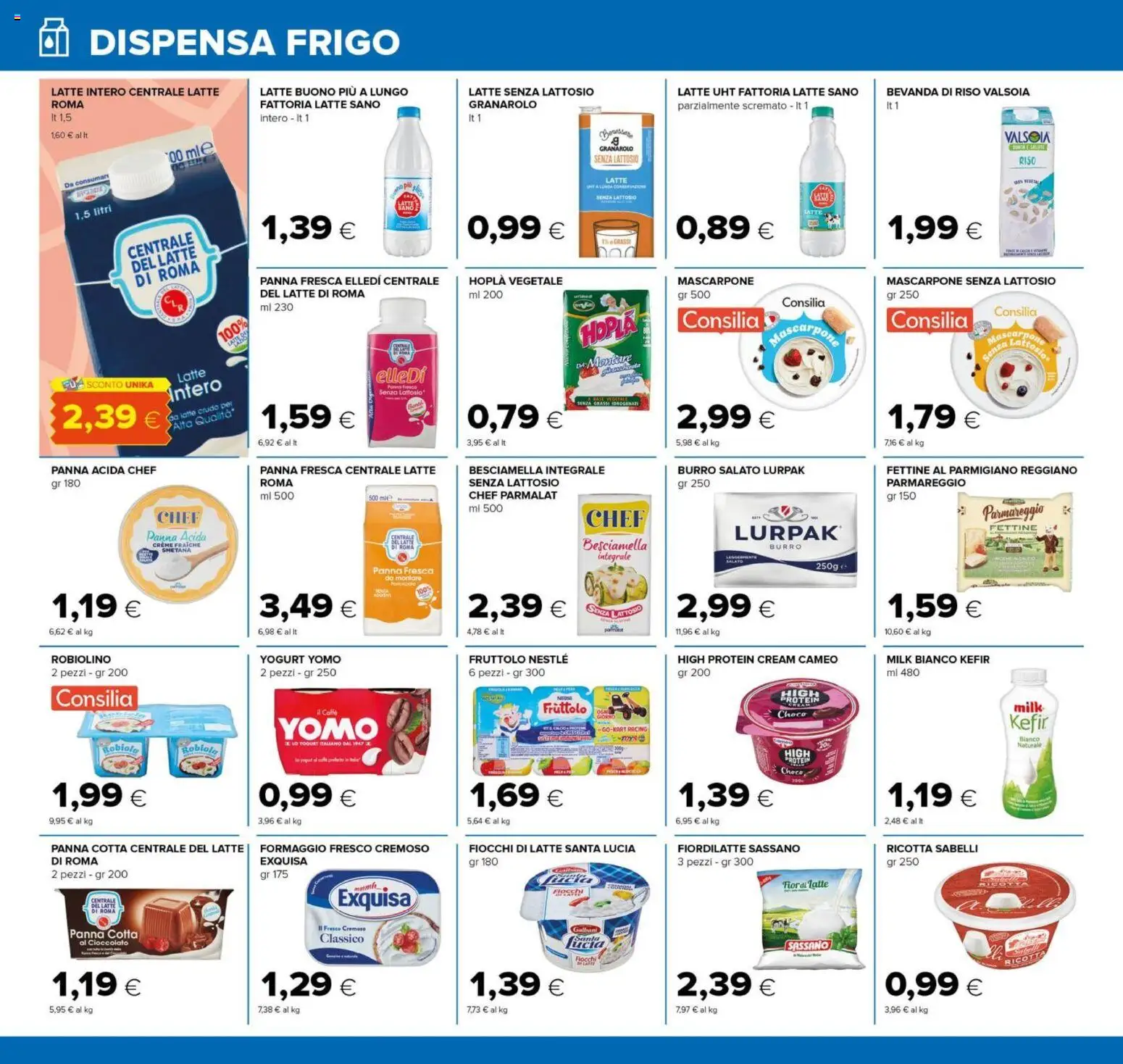 Volantino Tigre del 26.03.2026 | Pagina: 18 | Prodotti: Fiocchi, Latte, Ricotta, Mascarpone