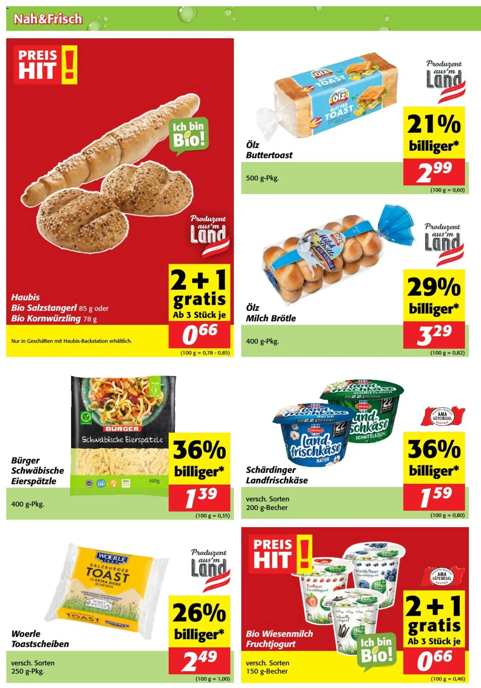 Nah und Frisch Flugblatt gültig ab 02.01.2026 | Seite: 2 | Produkte: Milch, Butter