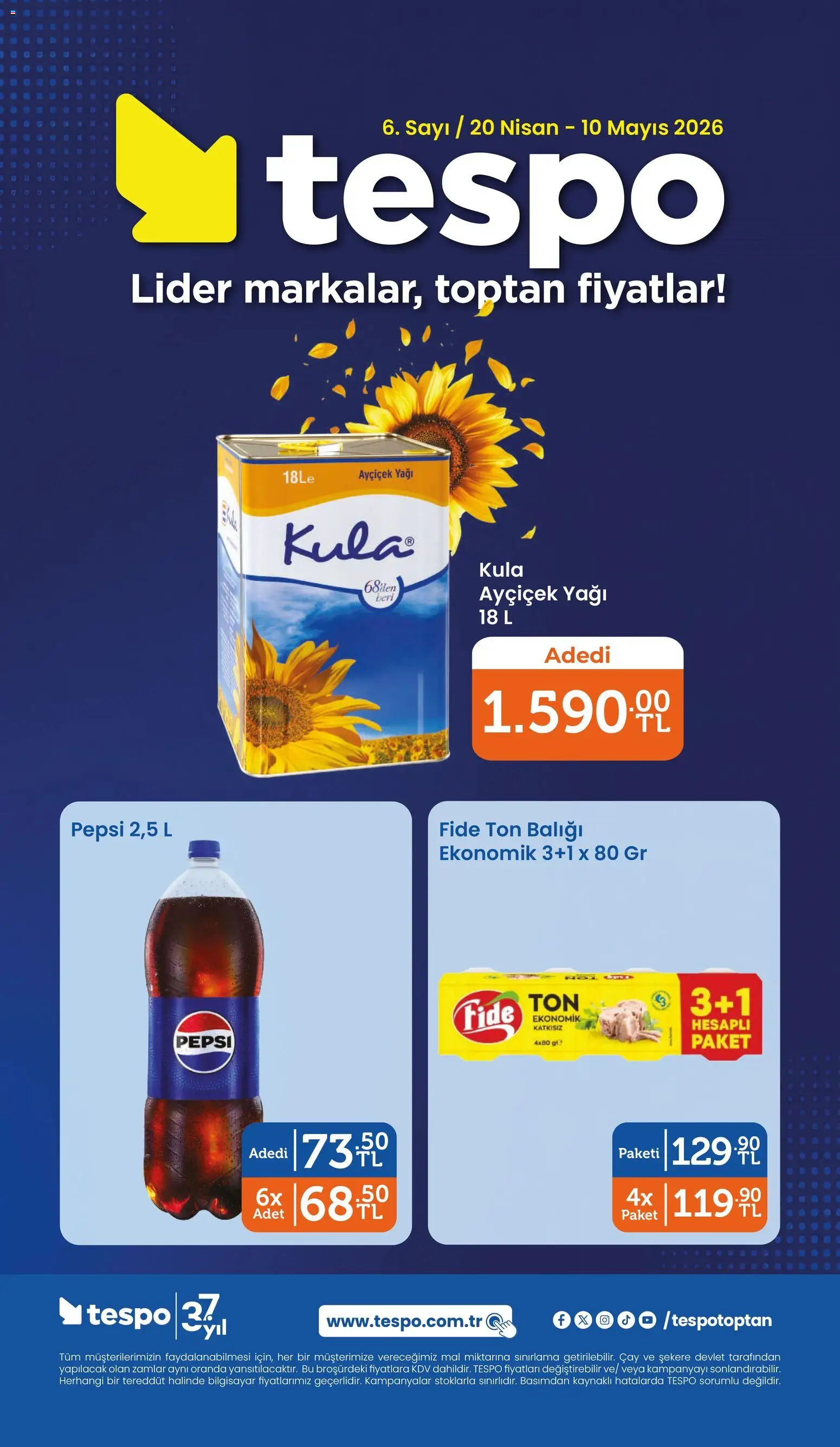 Tespo Katalog - 20.04.2026 tarihinden itibaren geçerlidir | Sayfa: 1 | Ürünler: Çay, Bilgisayar, Ton balığı