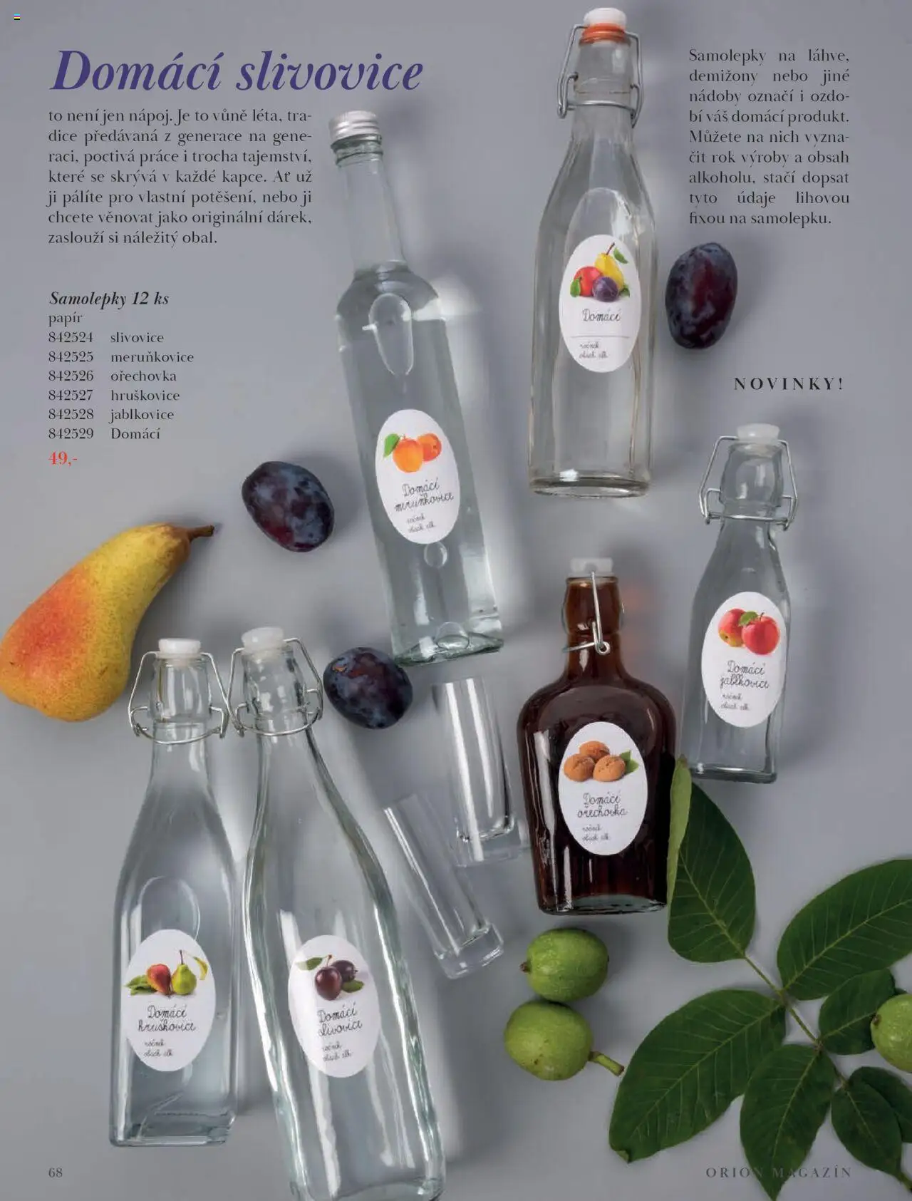 Orion katalog - Podzim/zima od 23.09.2025 | Strana: 68 | Produkty: Hruškovice, Samolepky, Slivovice