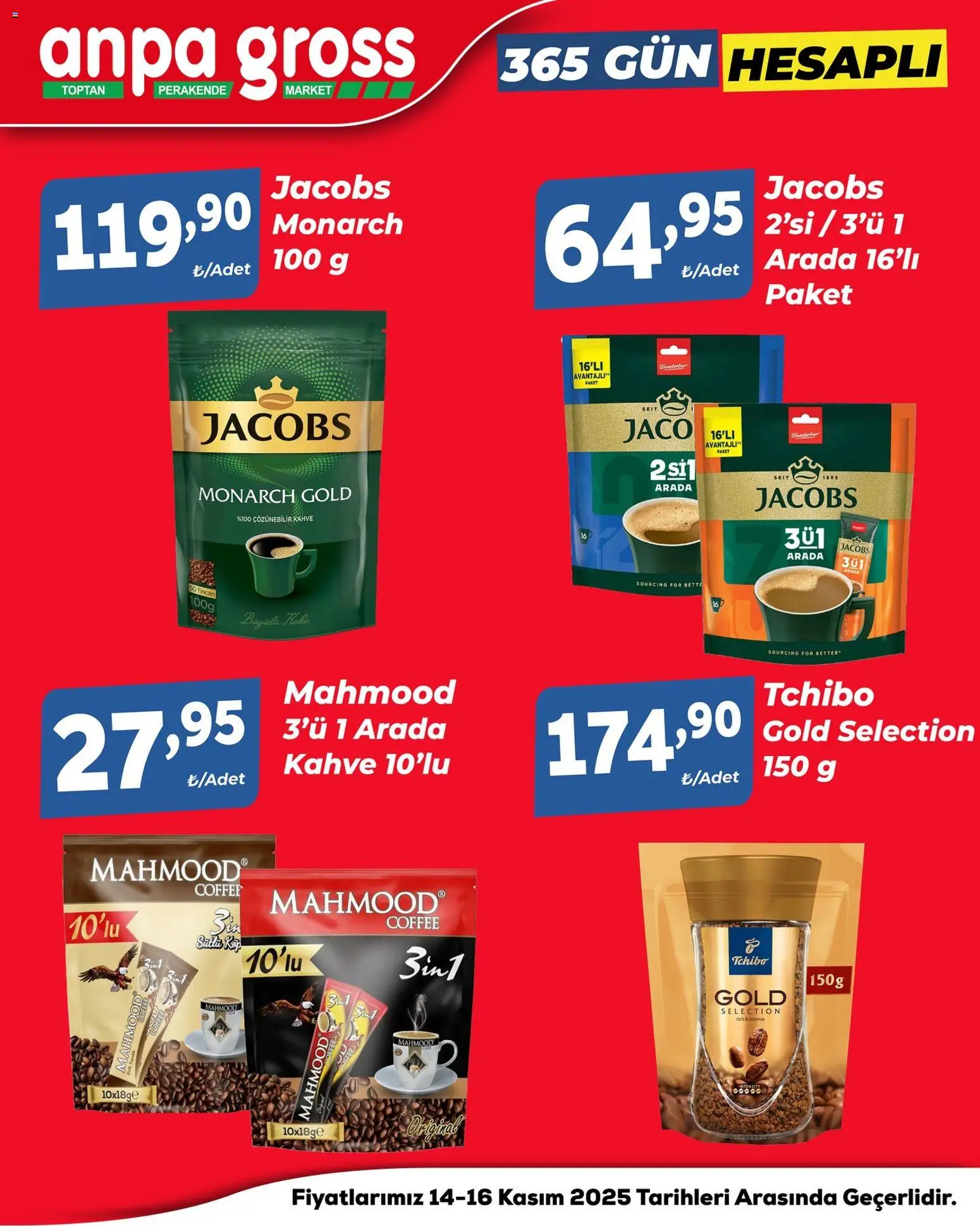 Anpa Gross Hafta Sonu Fırsatları - 14.11.2025 tarihinden itibaren geçerlidir | Sayfa: 3 | Ürünler: Kahve, Koku