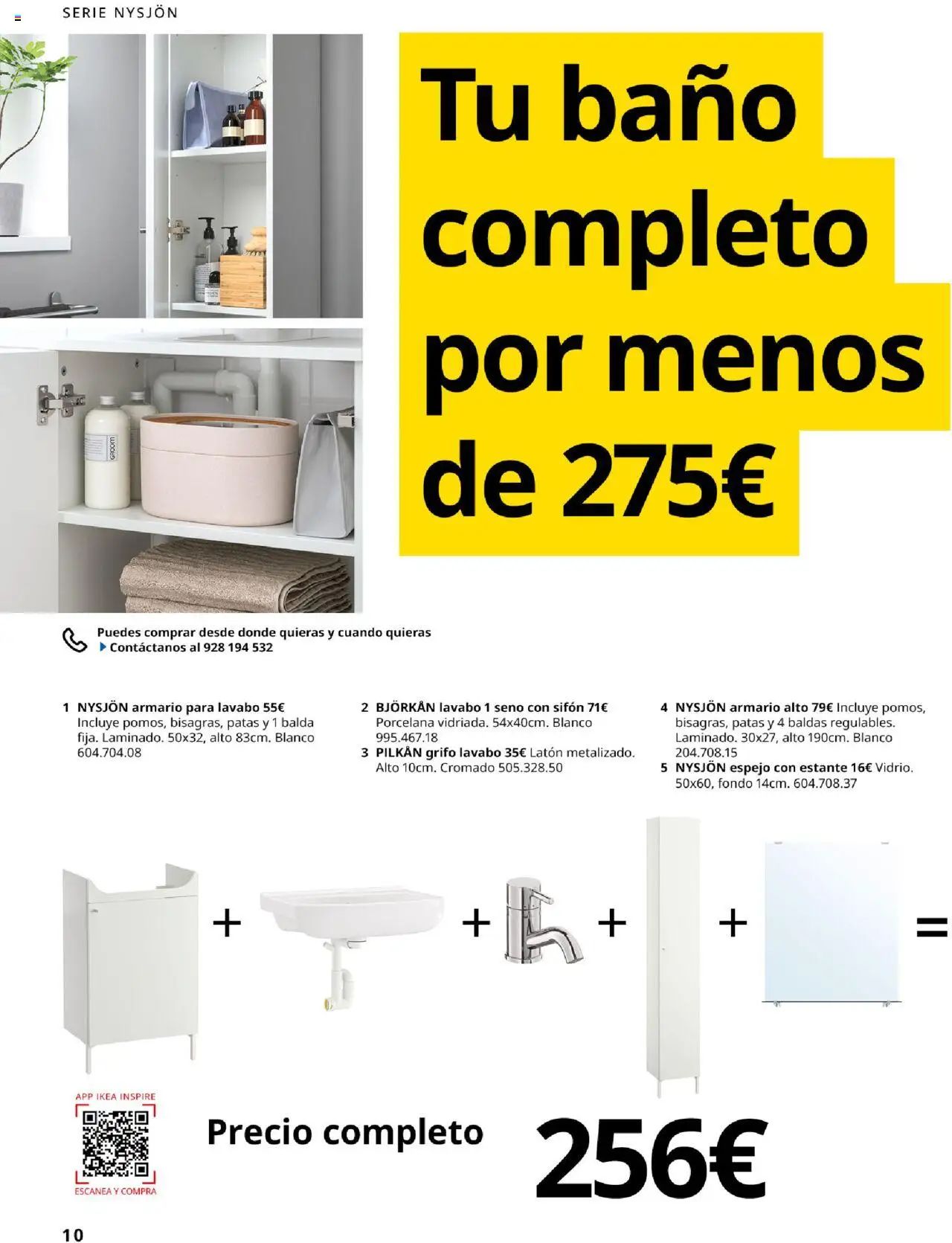 Catálogo IKEA Baños │ válido desde el 04.02.2025 | Página: 10 | Productos: Armario, Lavabo, Baño, Espejo