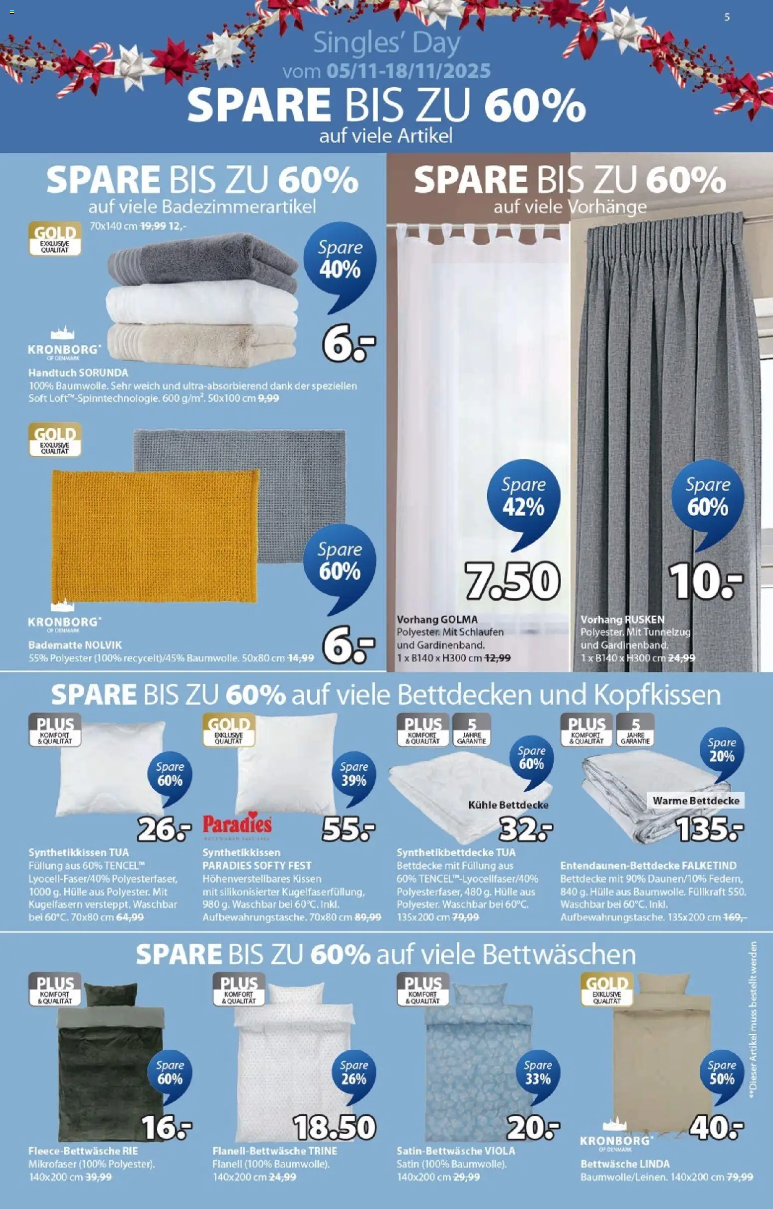 JYSK  Angebote gültig ab 05.11.2025 | Seite: 5 | Produkte: Hülle, Kissen