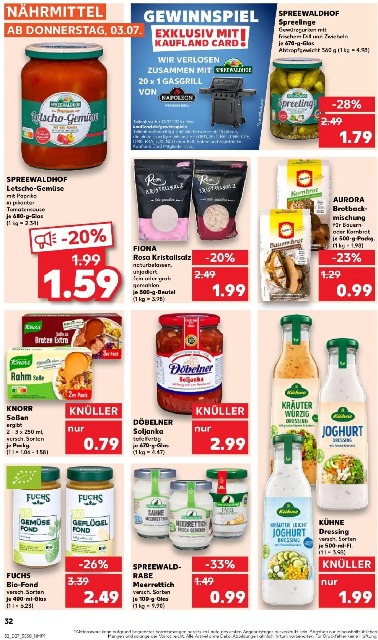 Kaufland prospekt Großröhrsdorf	 - gültig ab dem 03.07.2025 | Seite: 32 | Produkte: Joghurt, Dressing, Dill, Sahne