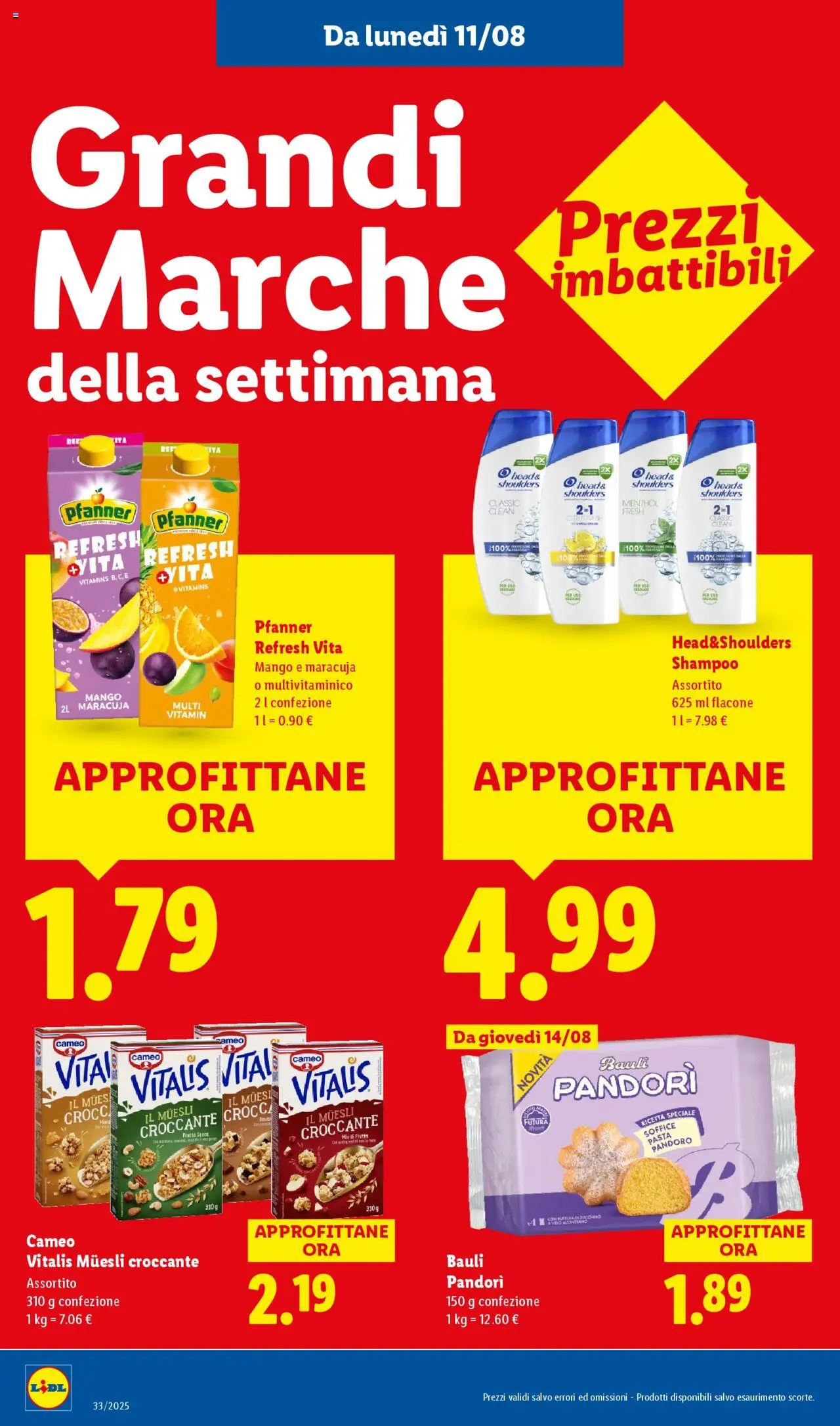 Volantino Lidl del 11.08.2025 | Pagina: 16 | Prodotti: Shampoo, Mango, Pandoro, Miele