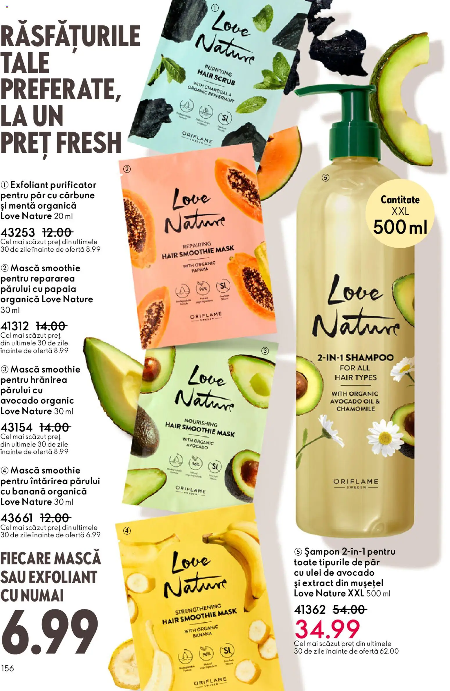 Noul catalog Oriflame – valabil de la 04.03.2026 | Pagină: 156 | Produse: Șampon, Ulei, Avocado, Boncuklu Oyuncakları