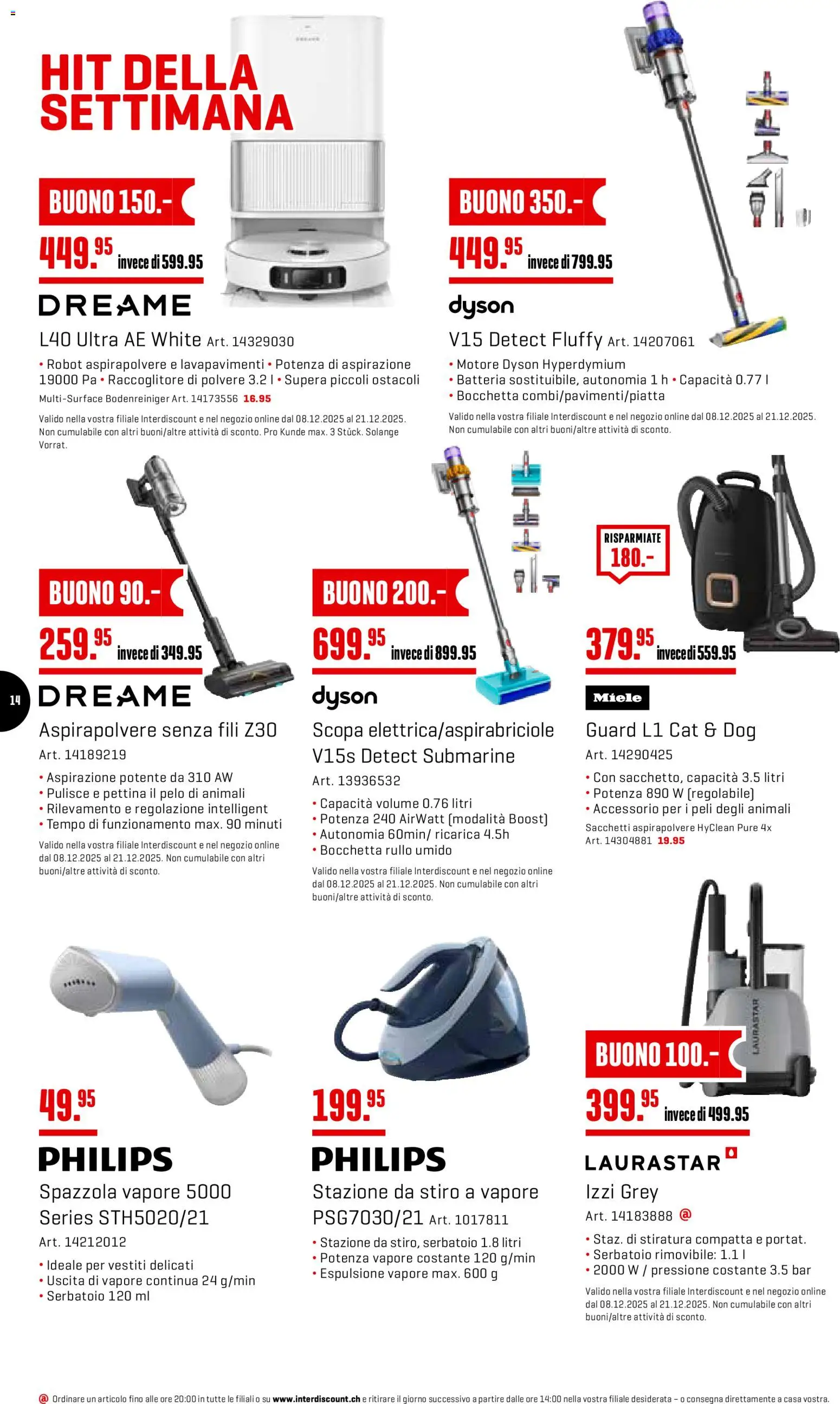 Interdiscount Aktionen Christmas IT – gültig ab 15.12.2025 | Seite: 14 | Produkte: Miele, Philips, Dyson