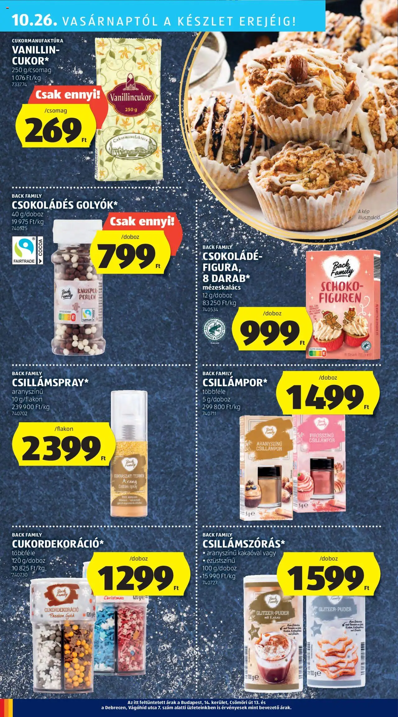 Aldi akciós ujság - amely érvényes a következő dátumtól: 24.10.2025 | Oldal: 46 | Termékek: Vanillincukor, Mézeskalács, Csokoládé