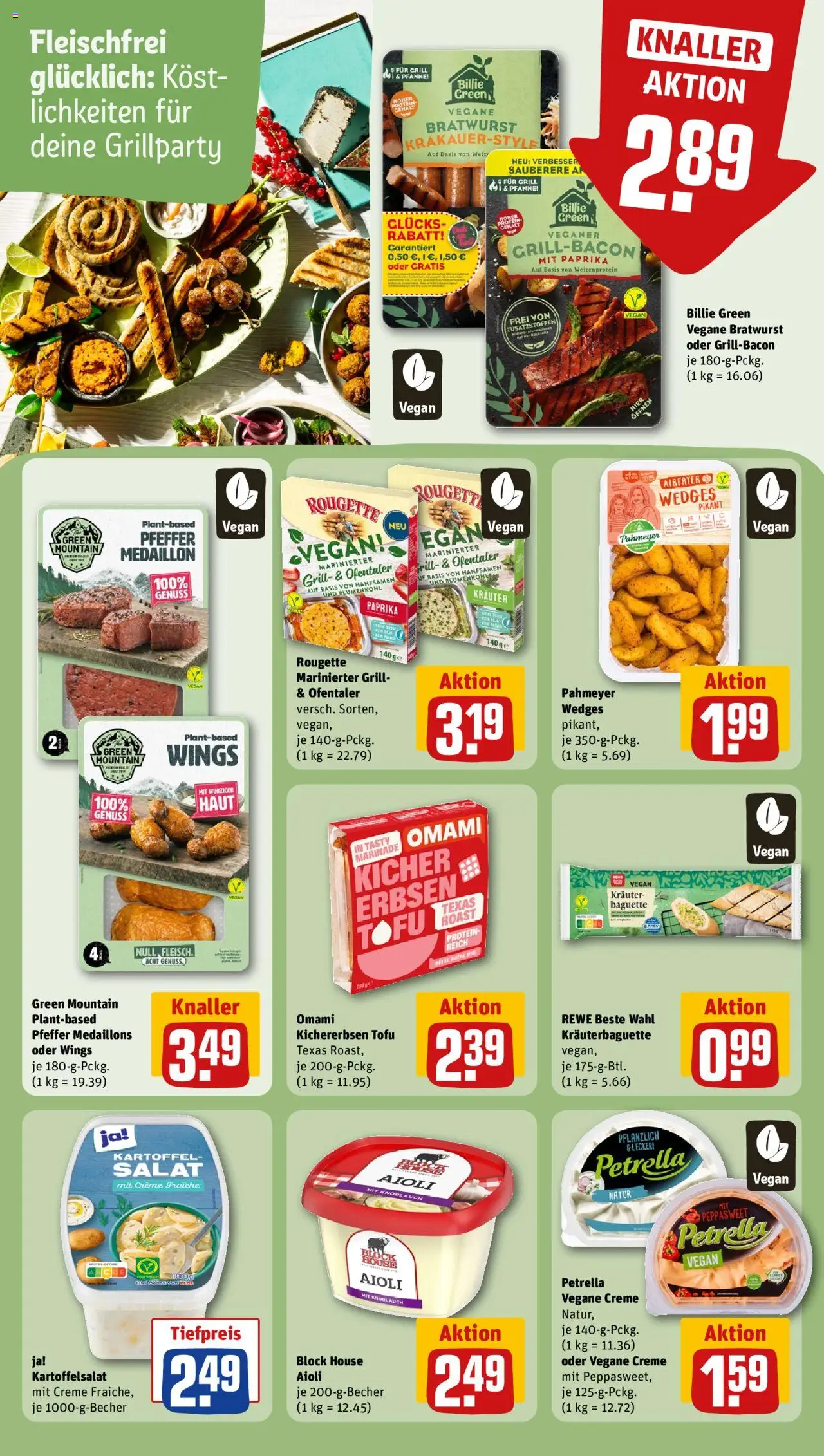 Rewe Prospekt 	 - gültig ab dem 07.07.2025 | Seite: 14 | Produkte: Bratwurst, Creme, Blumenkohl, Erbsen