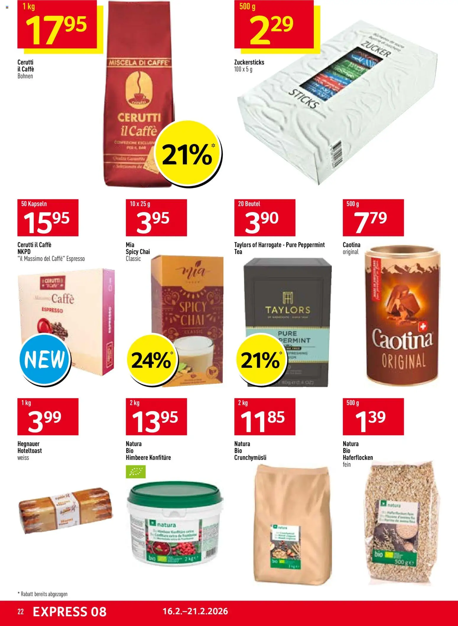 Prodega Aktionen – gültig ab 16.02.2026 | Seite: 22 | Produkte: Himbeere, Zucker