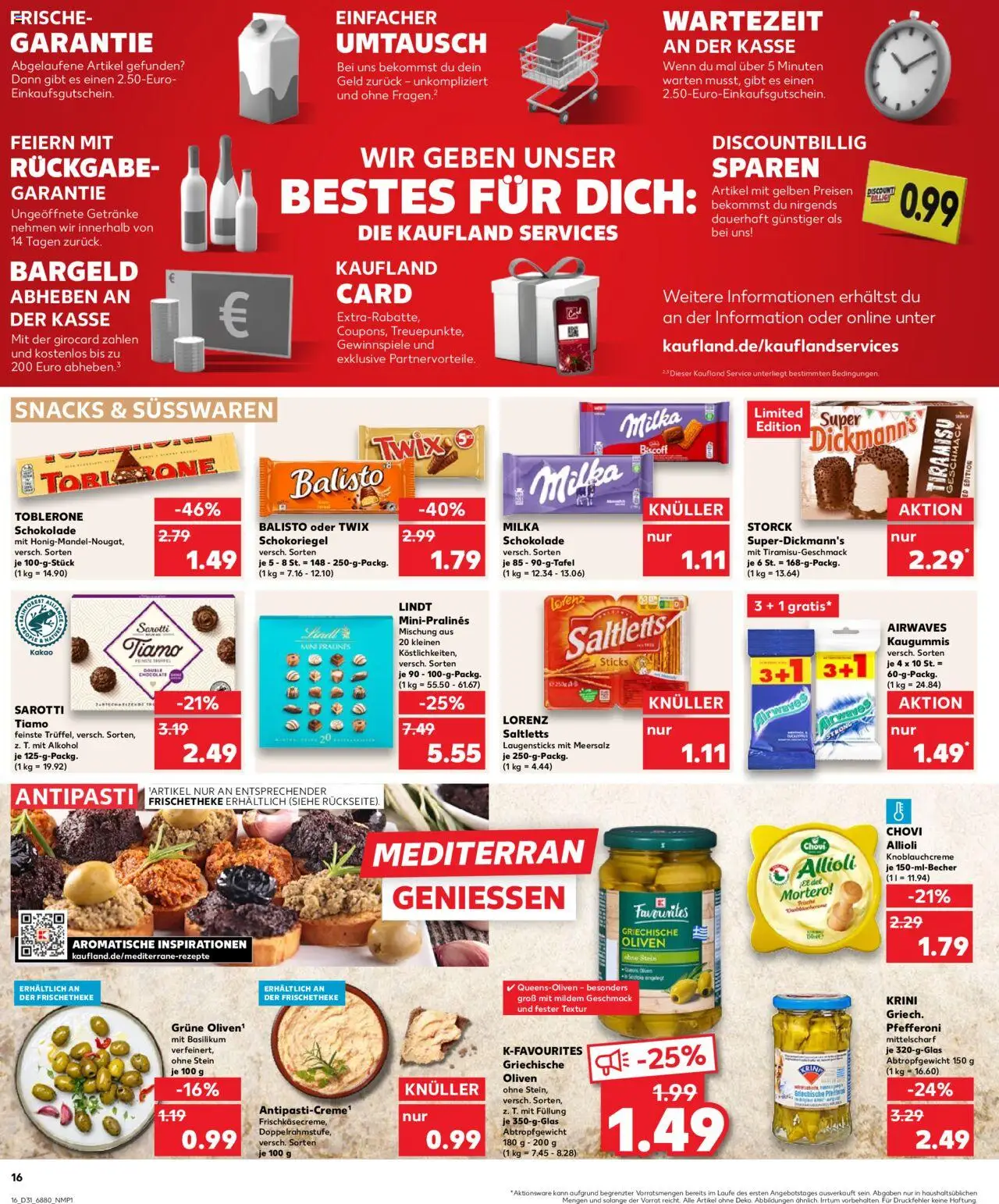 Kaufland prospekt Völklingen	 - gültig ab dem 31.07.2025 | Seite: 16 | Produkte: Schokolade, Pfefferoni, Twix, Lindt