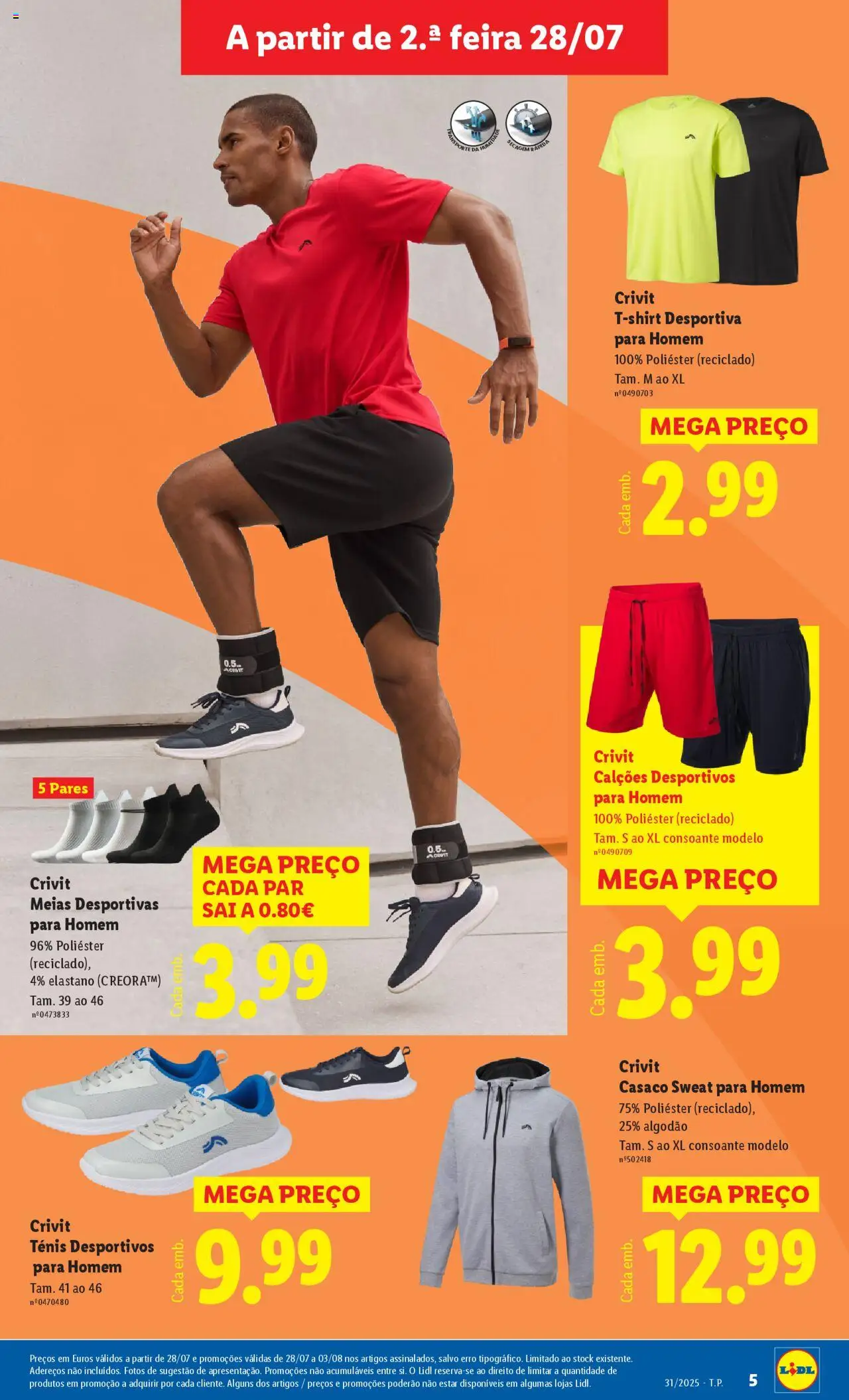 Lidl Novidades │ válido de 28.07.2025 | Página: 5 | Produtos: Sweatshirt, Pó, Algodão, Calções