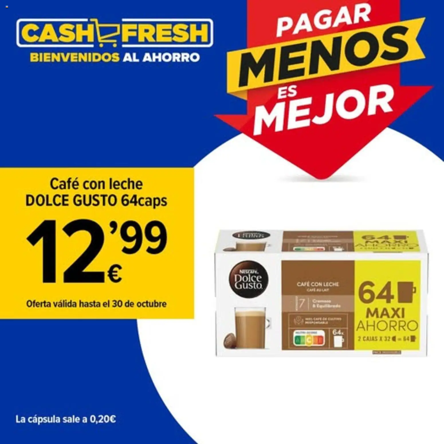 Cash Fresh folleto │ válido desde el 22.10.2025 | Página: 1 | Productos: Café con leche, Leche, Café