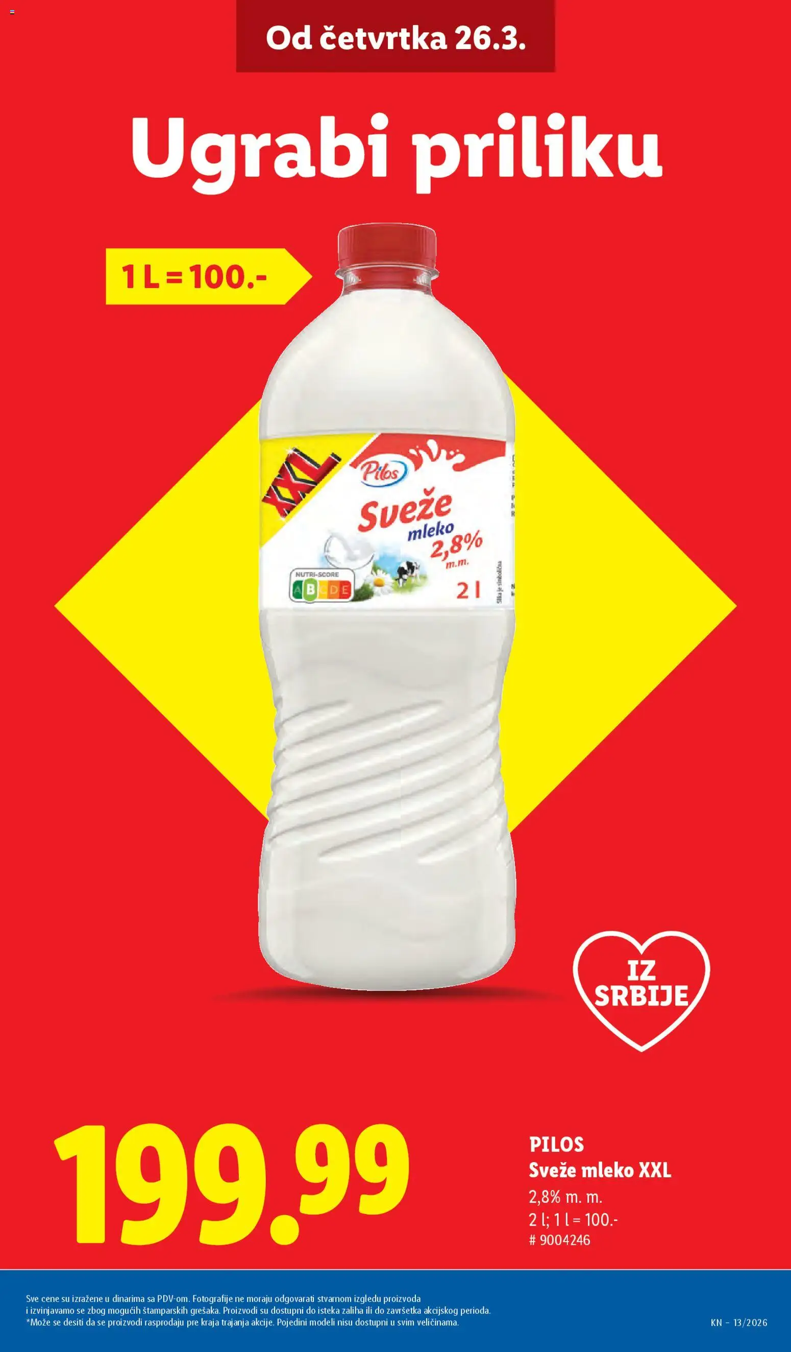 Lidl katalog - važi od 26.03.2026 | Strana: 7 | Proizvode: Sveže mleko, Mleko