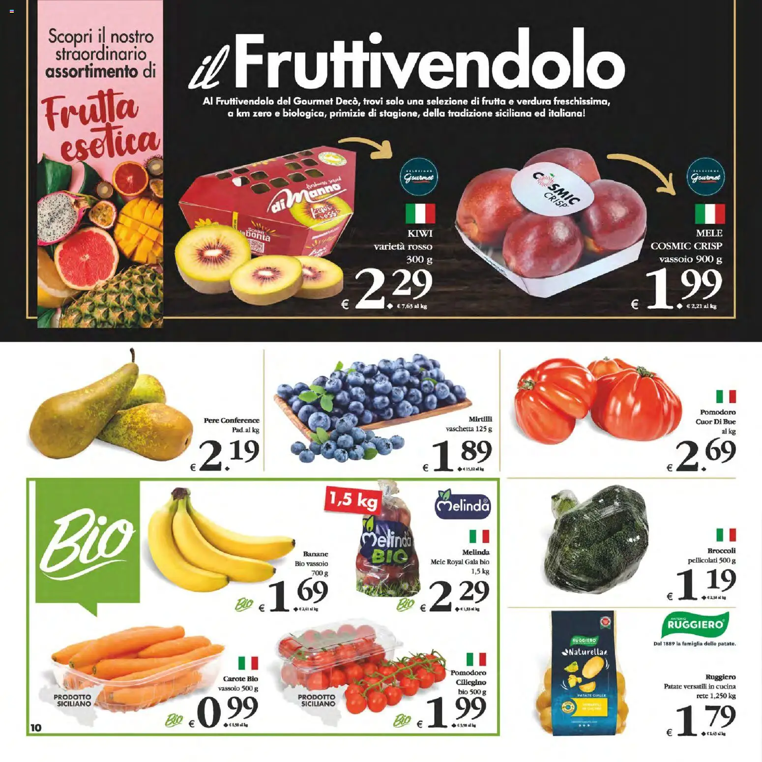 Volantino Decò del 24.02.2026 | Pagina: 10 | Prodotti: Frutta, Pomodoro, Carote, Broccoli