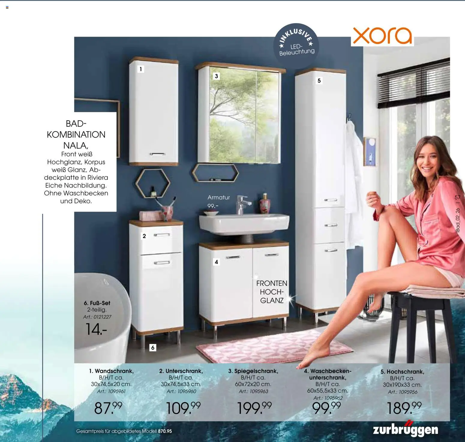 Zurbrüggen Bad Design Trends – gültig ab 23.03.2026 | Seite: 57 | Produkte: Waschbecken, Bad, Armatur