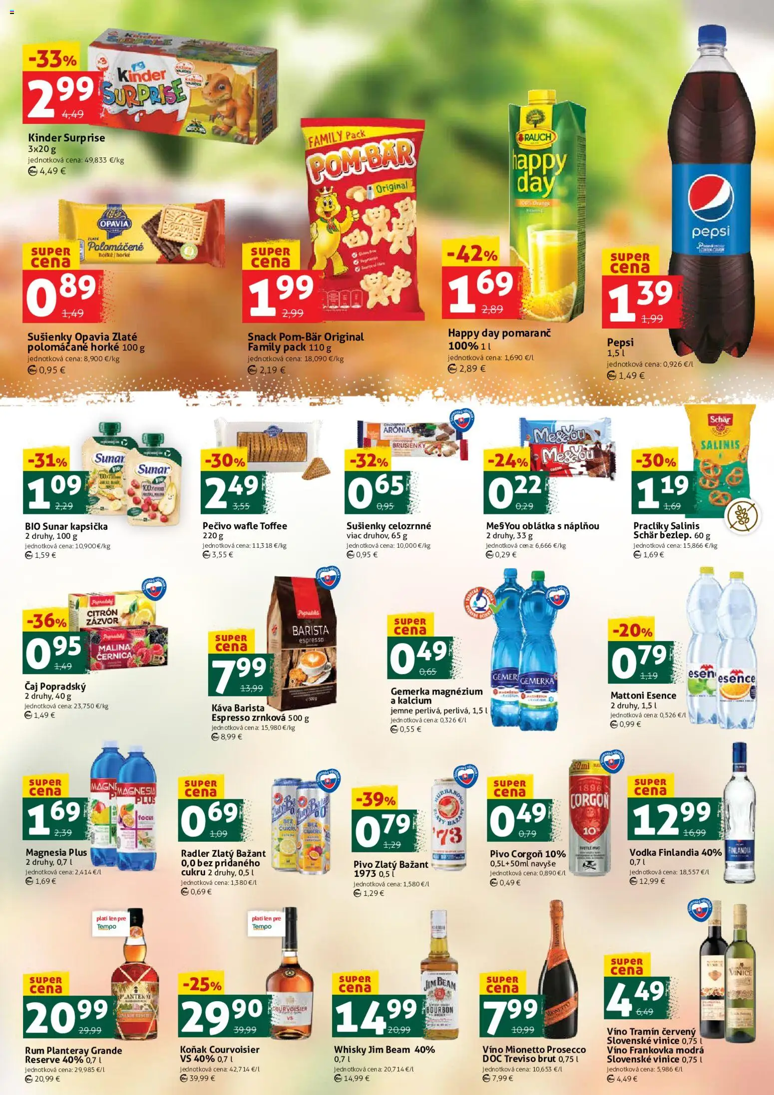 Nové COOP Jednota akcie – leták je platný od 13.03.2026 | Strana: 3 | Produkty: Pivo, Káva, Sunar, Corgoň