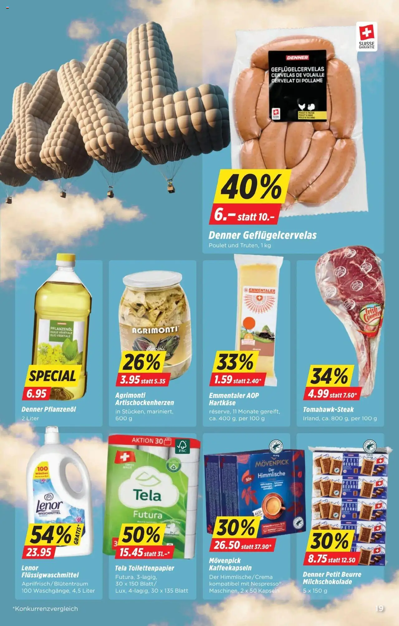 Denner Aktionen ab 27.05.2025 | Seite: 19 | Produkte: Waschmittel, Toilettenpapier