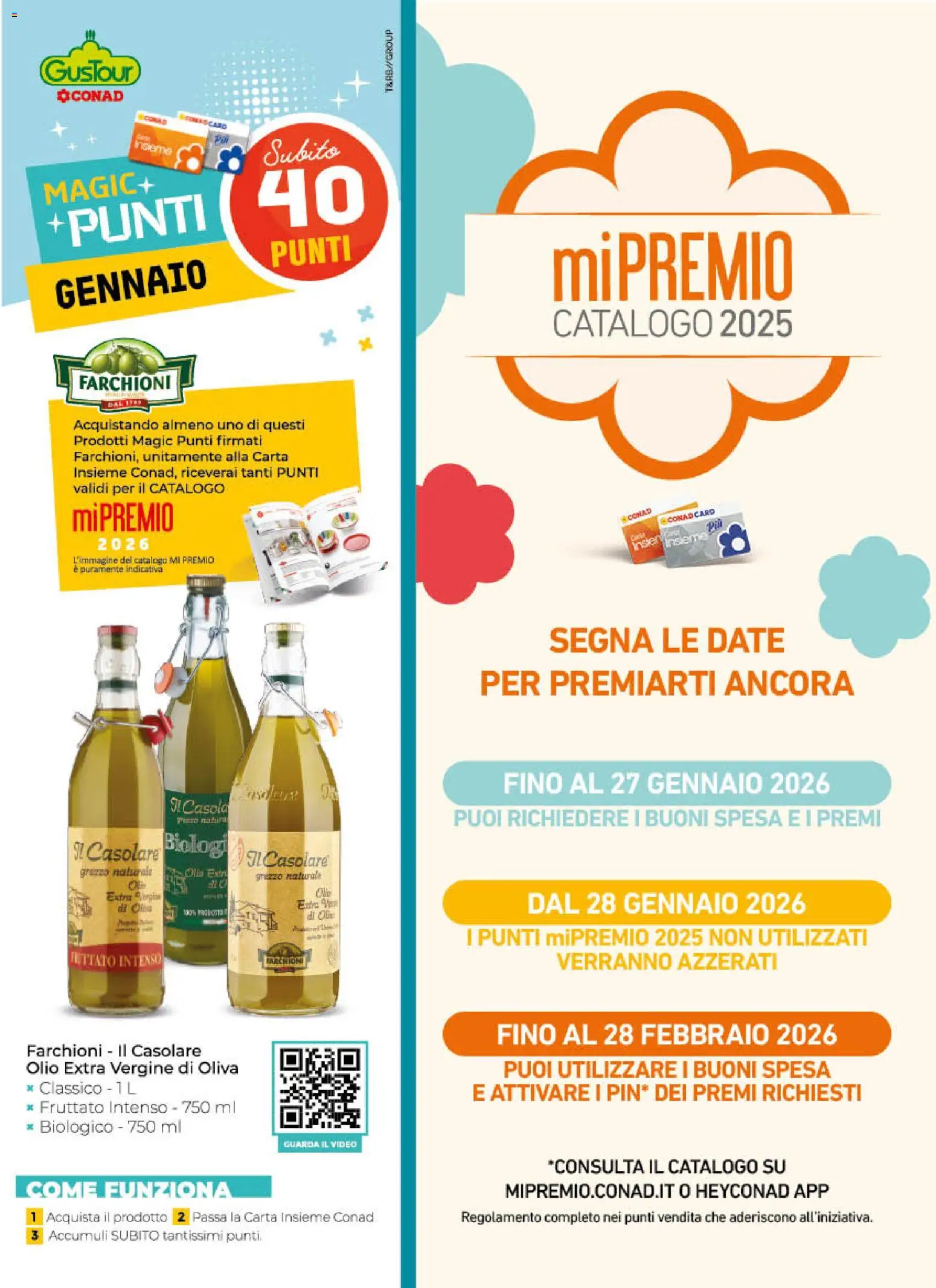 Volantino Conad del 14.01.2026 | Pagina: 7 | Prodotti: Olio, Olive, Video, Olio extra vergine