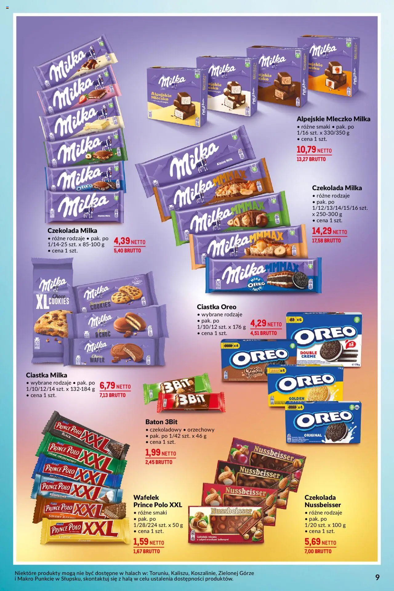 Makro Gazetka - Na uroczyste okazje od 13.05.2025 | Strona: 9 | Produkty: Czekolada milka, Milka, Ciastka Oreo, Baton