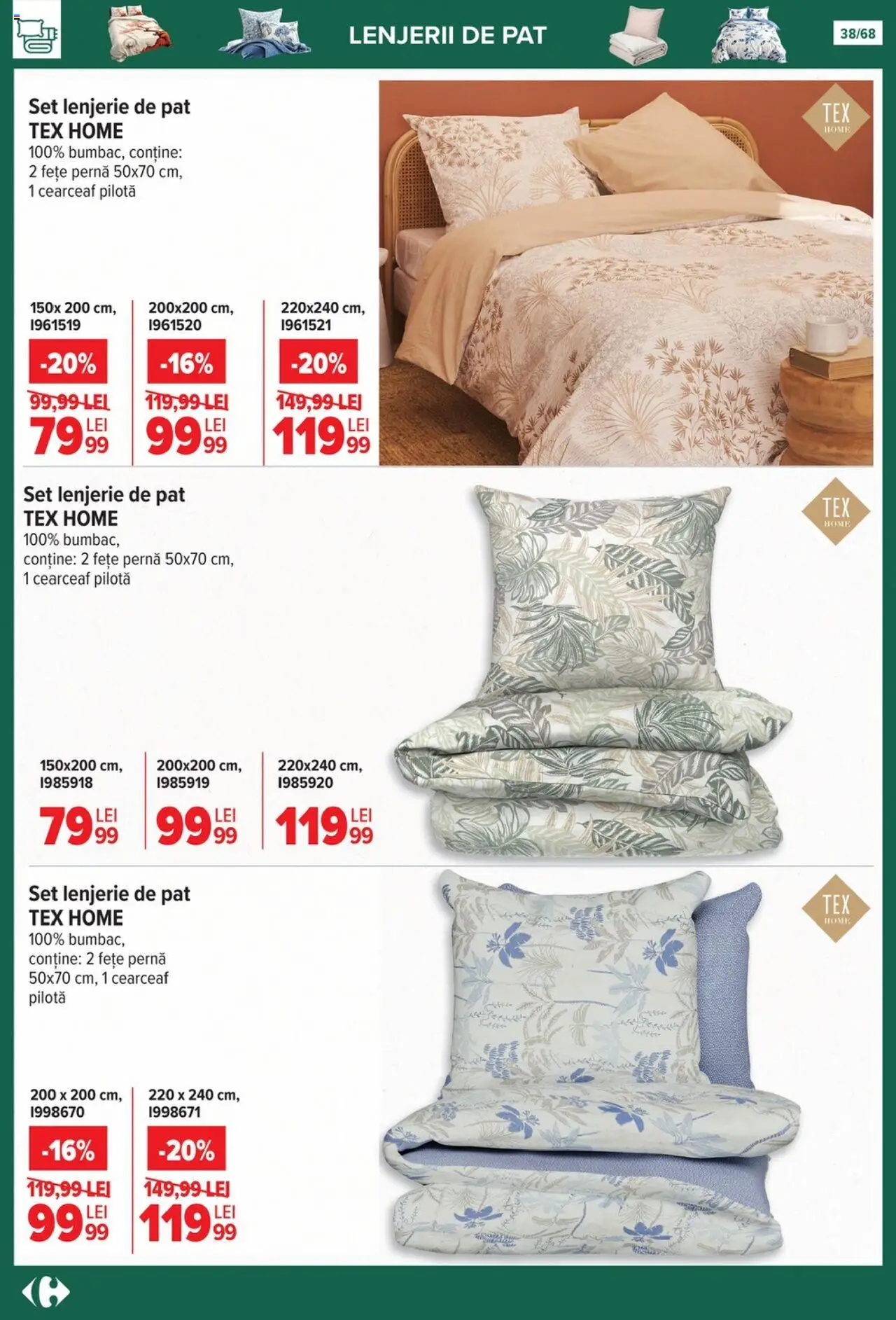 Noul catalog Carrefour – valabil de la 24.09.2025 | Pagină: 38 | Produse: Pat, Lenjerie de pat, Pernă, Pilotă