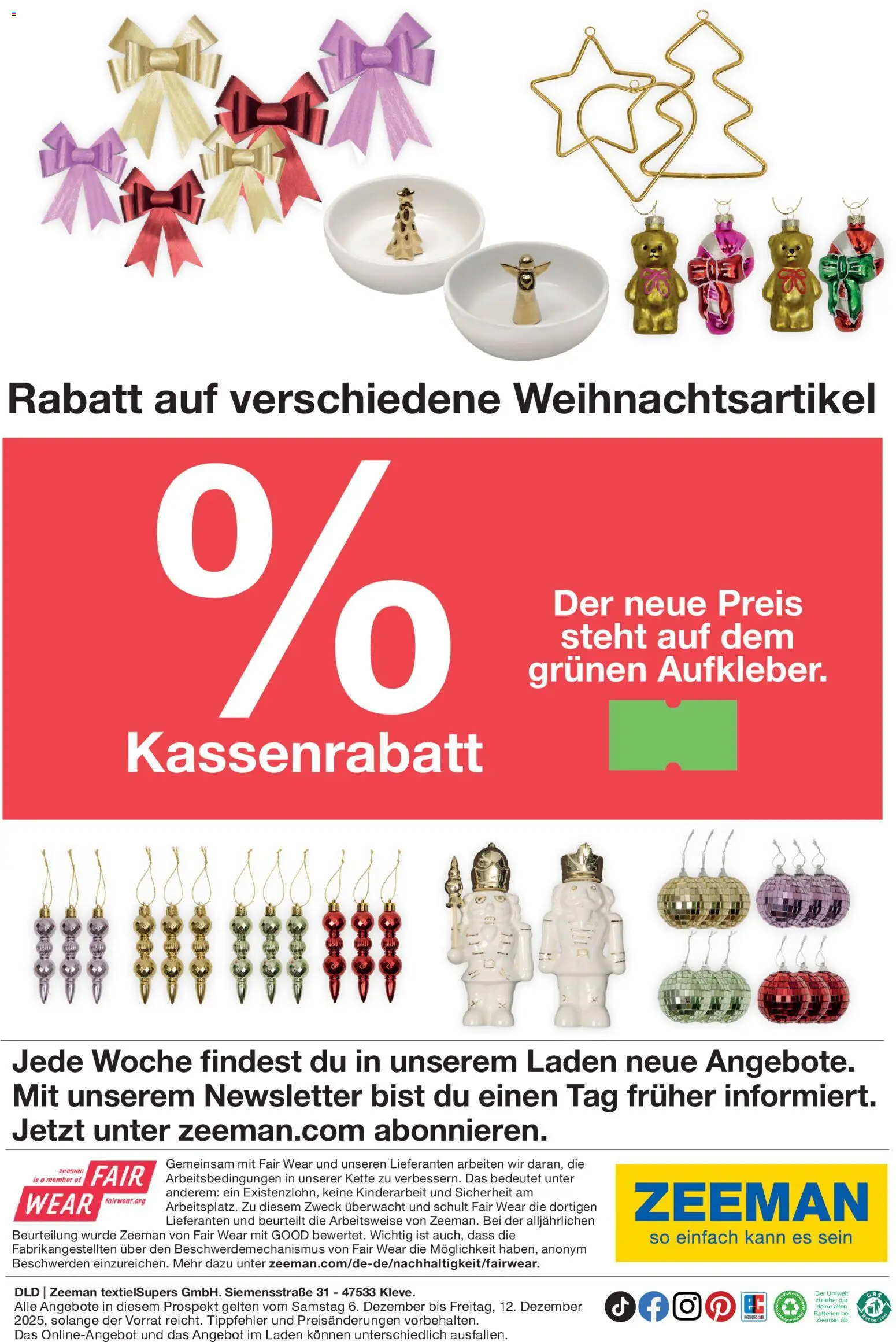 Zeeman Prospekt 	 – gültig ab 06.12.2025 | Seite: 12 | Produkte: Batterien, Batterie