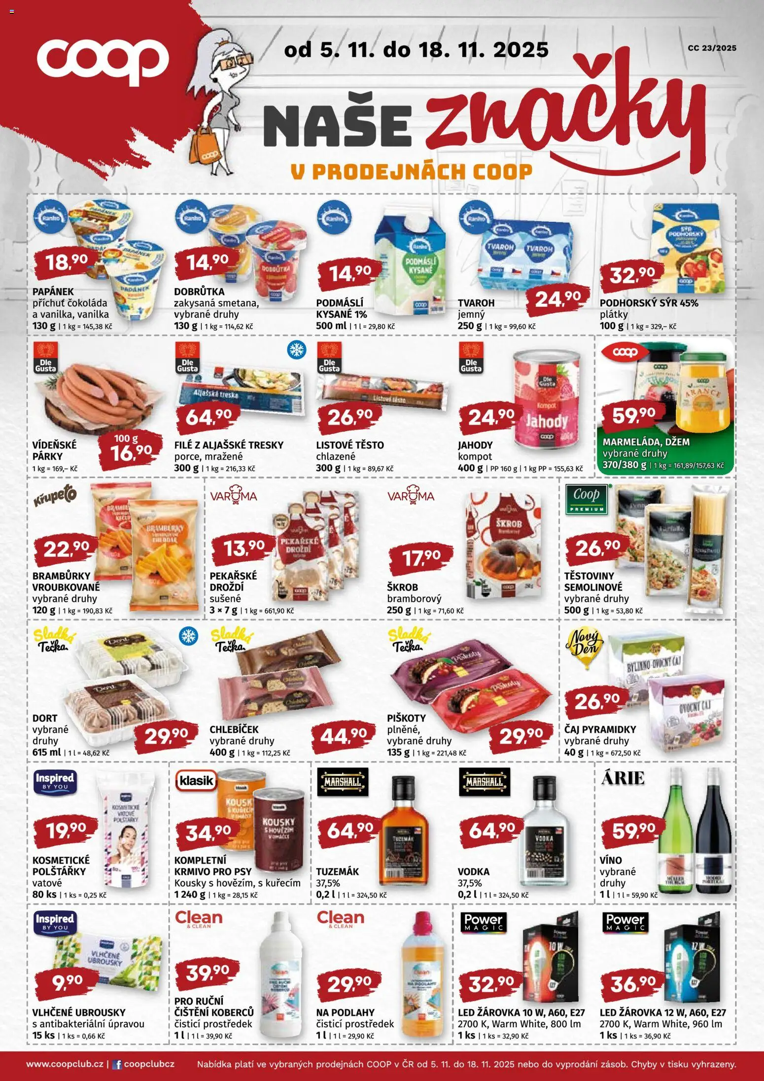 Coop leták - Středočeský region od 05.11.2025 | Strana: 4 | Produkty: Polštářky, Čistící prostředek, File, Droždí