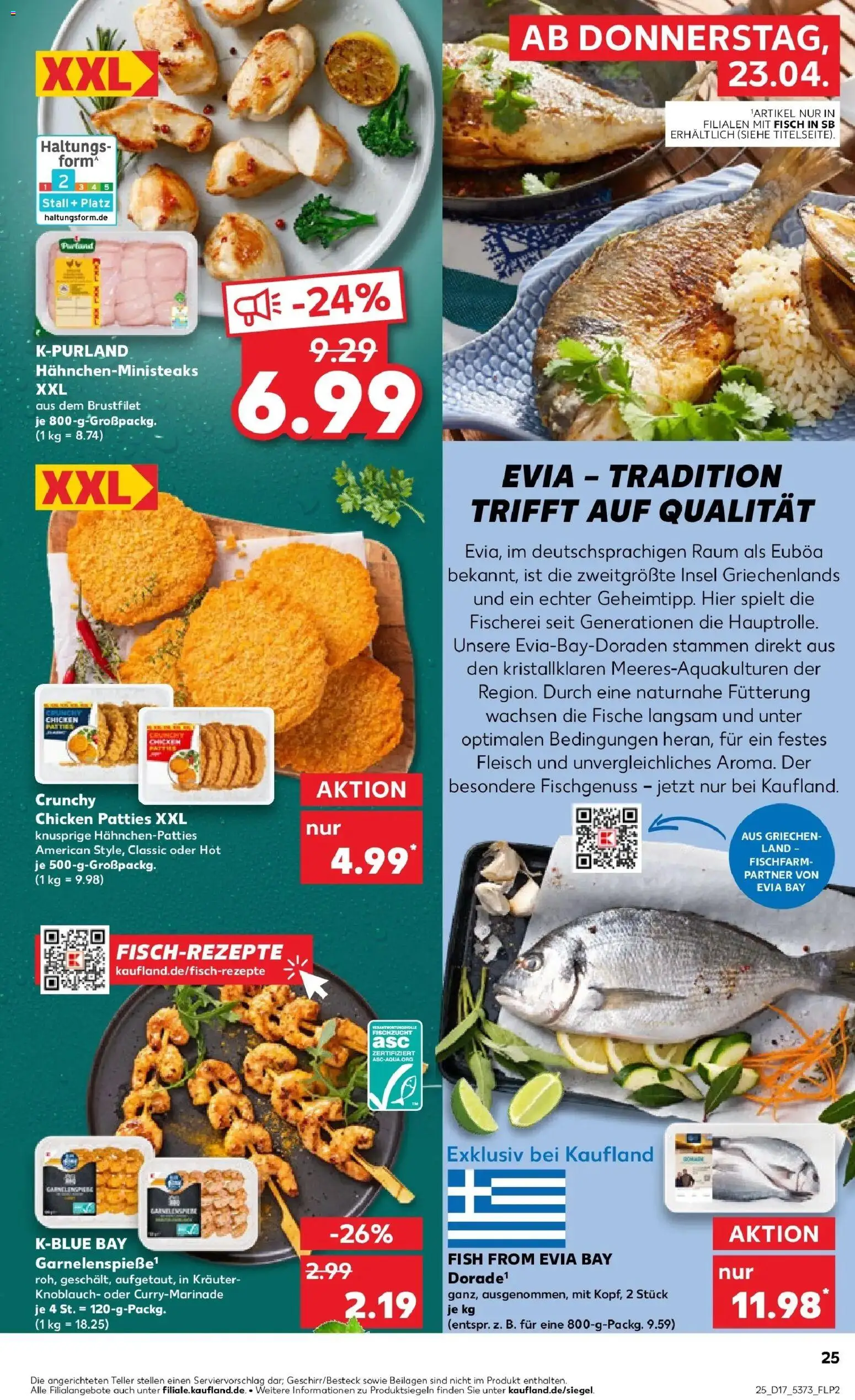 Kaufland Prospekt Delmenhorst	 – gültig ab 23.04.2026 | Seite: 25 | Produkte: Dorade, Fisch, Knoblauch, Fleisch