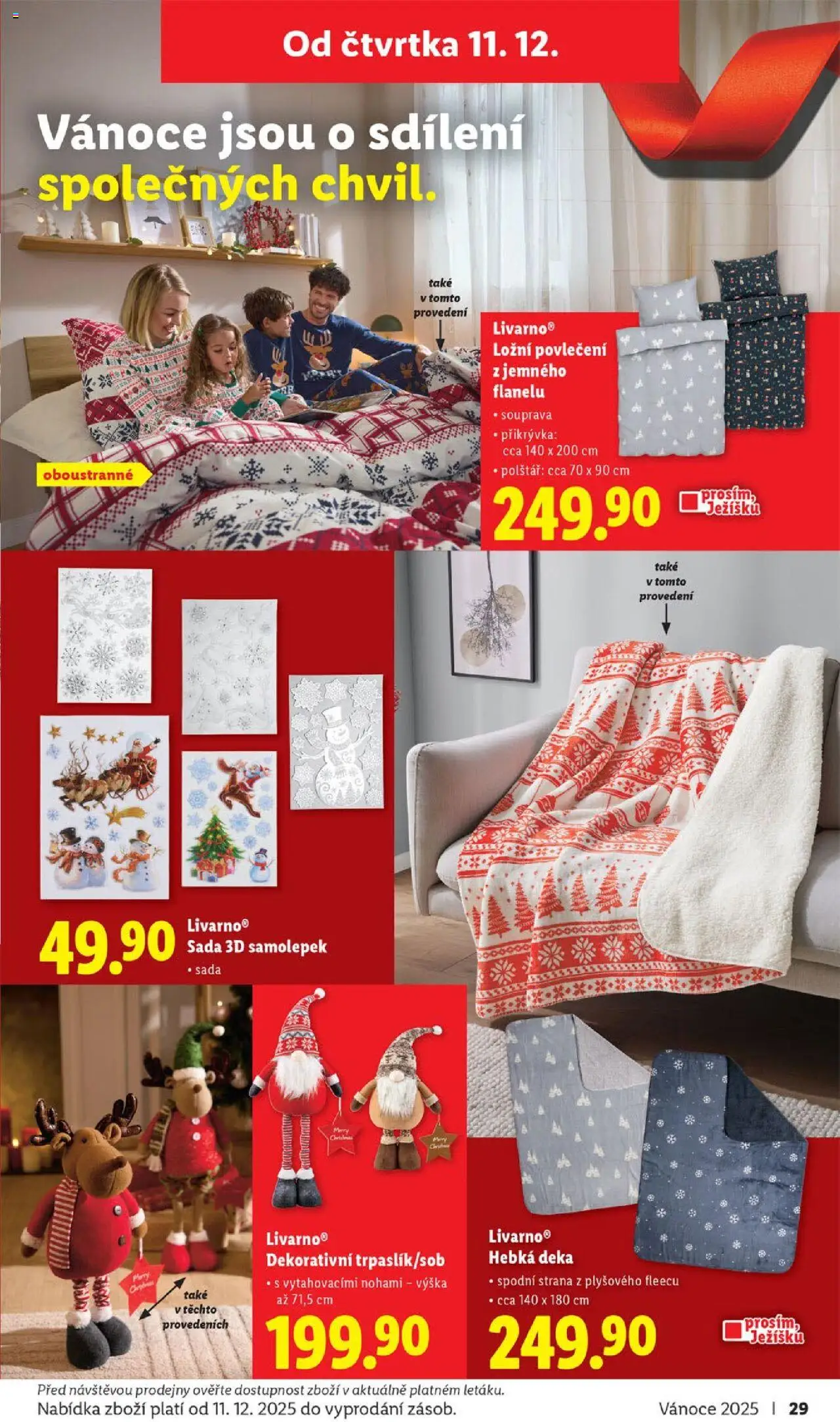 Lidl leták - Veselé Vánoce od 20.10.2025 | Strana: 29 | Produkty: Povlečení, Ložní povlečení, Deka, Polštář