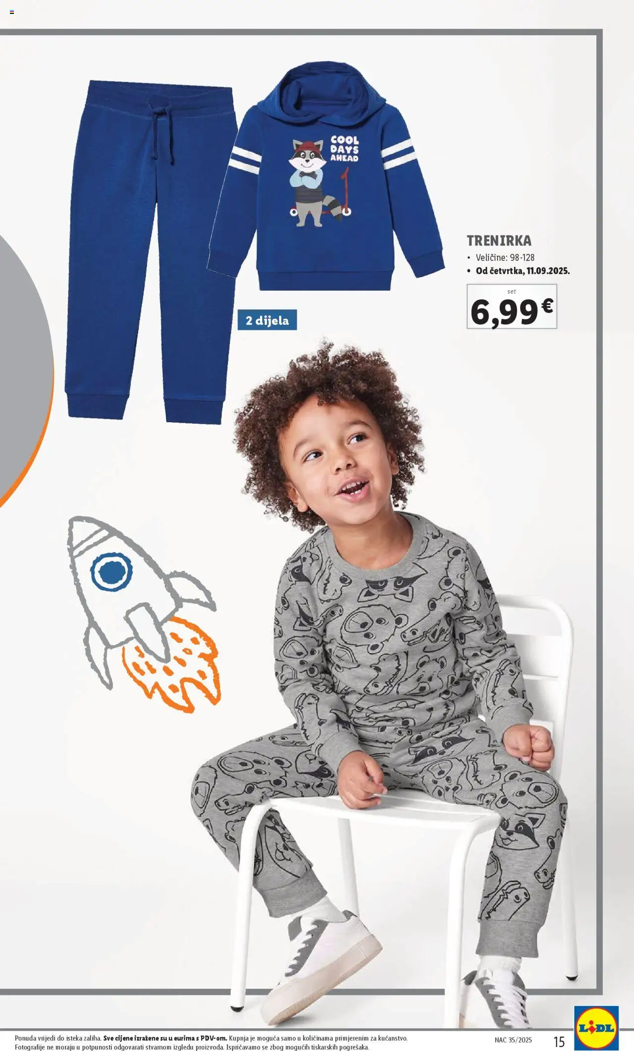 Lidl katalog | vrijedi od 01.08.2025 | Stranica: 15 | Proizvodi: Trenirka
