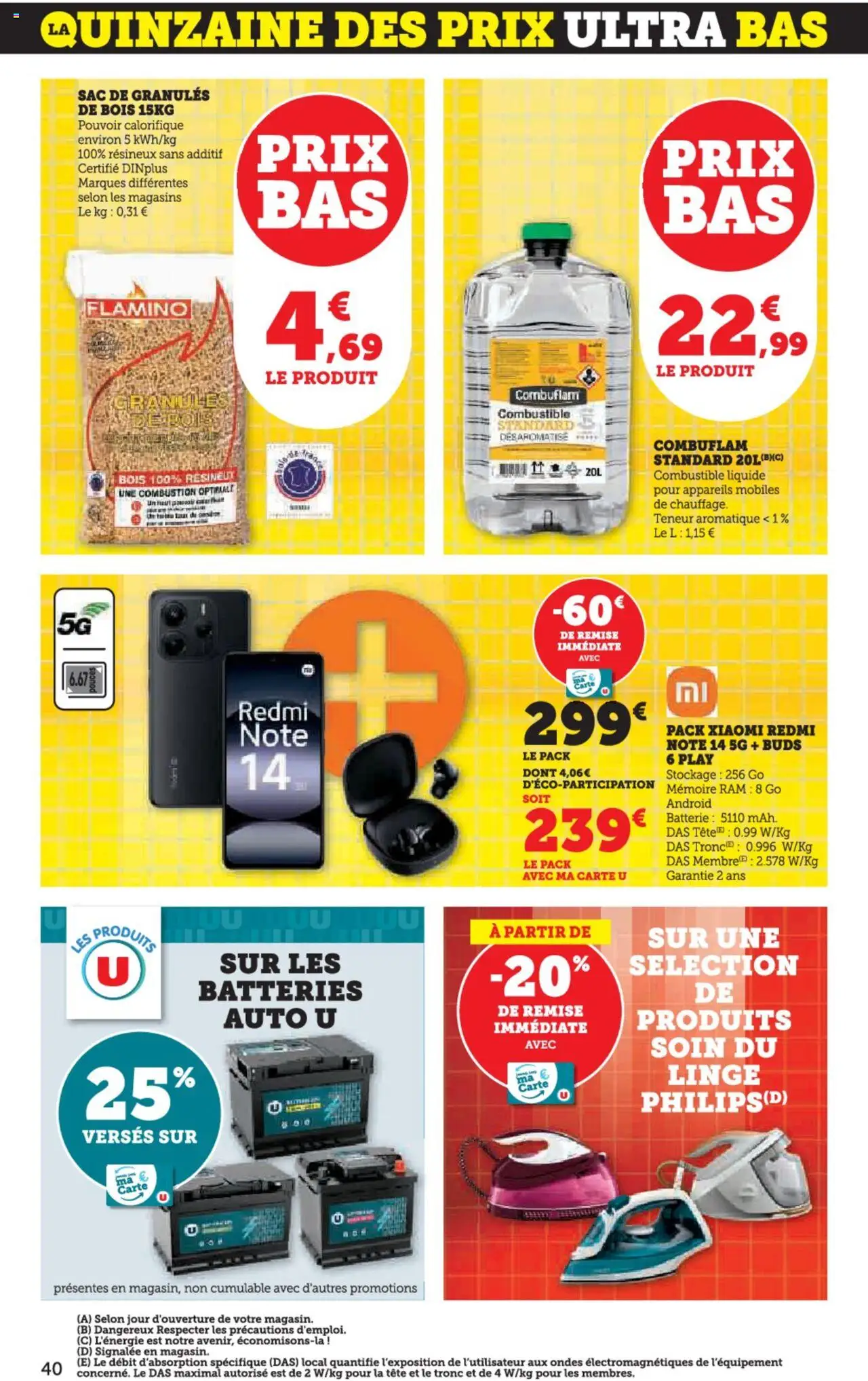  | Page: 40 | Produits: Combustible, Granules de bois, Batterie, Mémoire RAM
