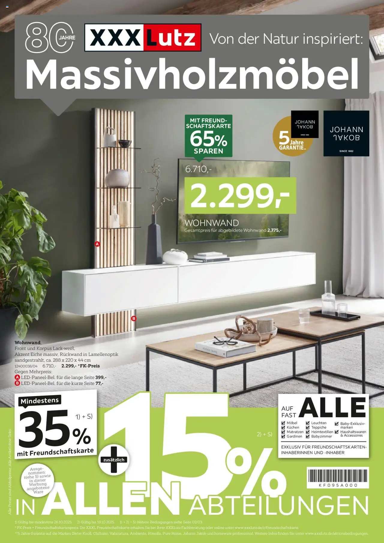 XXXL Lutz Größte Lagerräumungsverkauf – gültig ab 12.10.2025 | Seite: 1 | Produkte: Wohnwand, Kuchen