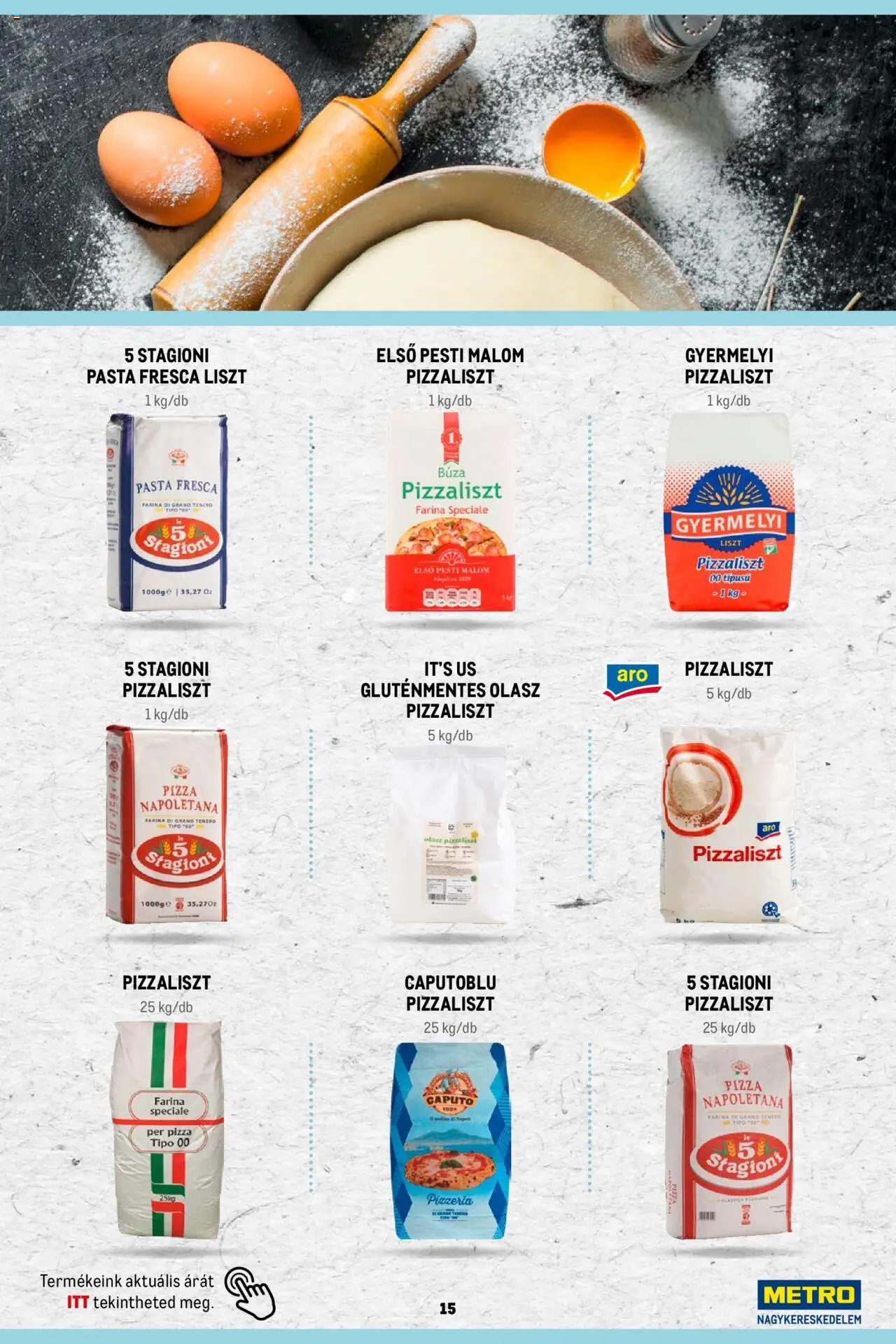 Metro akciós ujság - amely érvényes a következő dátumtól: 02.11.2023 | Oldal: 15 | Termékek: Pizza, Gluténmentes