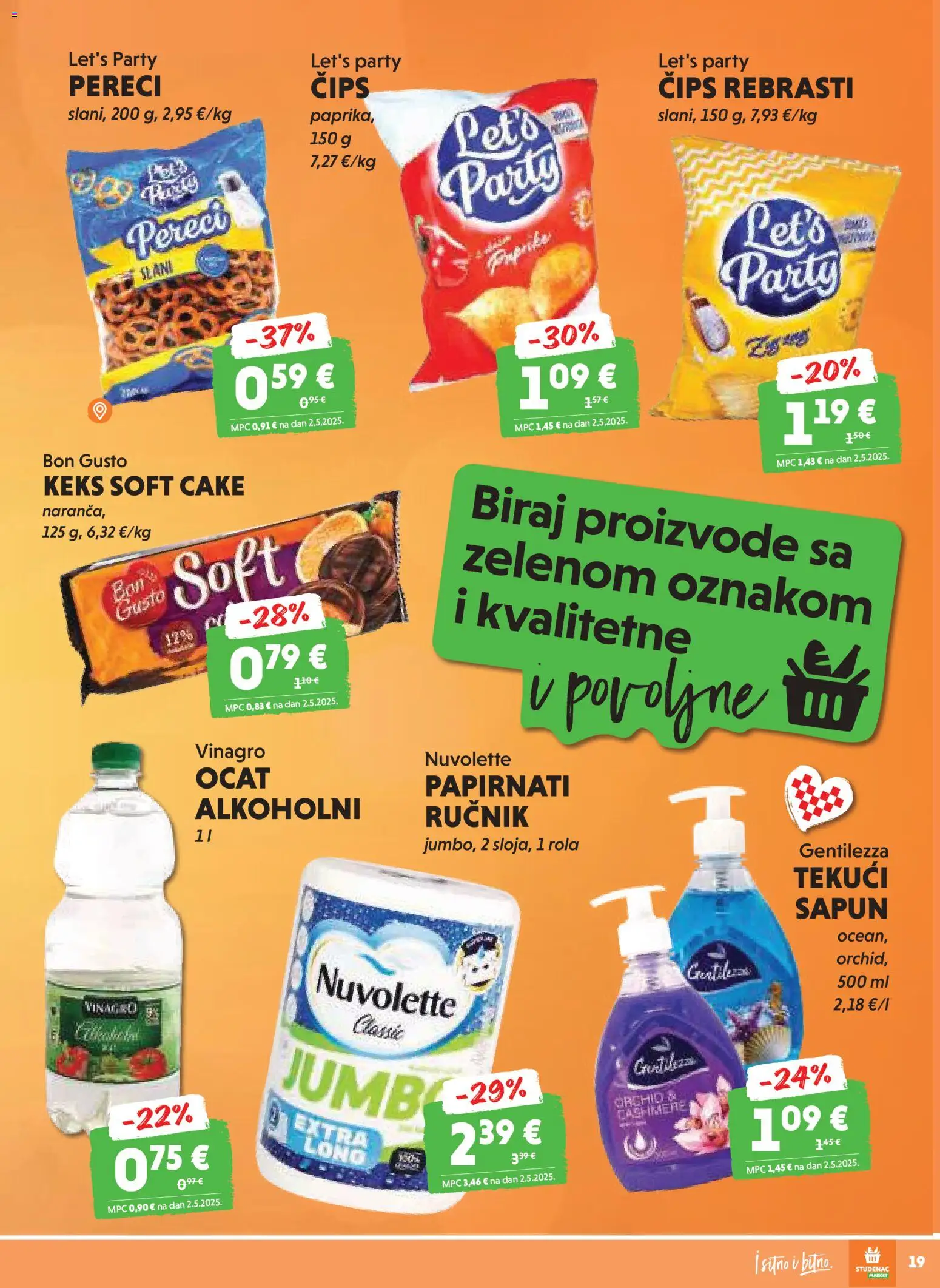 Studenac katalog | vrijedi od 05.11.2025 | Stranica: 19 | Proizvodi: Čips, Keks, Ručnik, Ocat