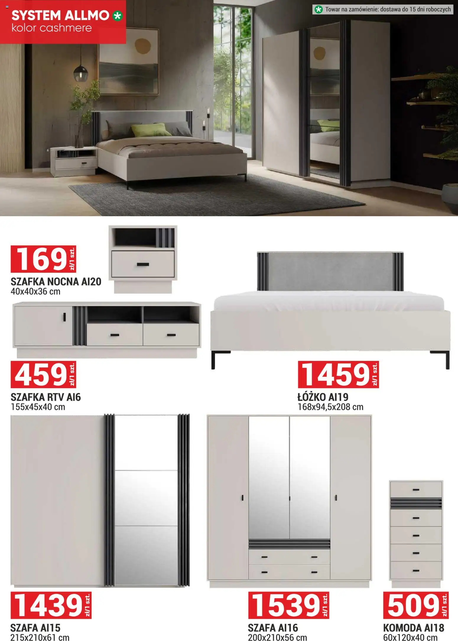 Merkury Market Gazetka - Meble, Wypoczynki, Materace od 02.01.2026 | Strona: 20 | Produkty: Łóżko, Szafa, szafka RTV, Szafka nocna