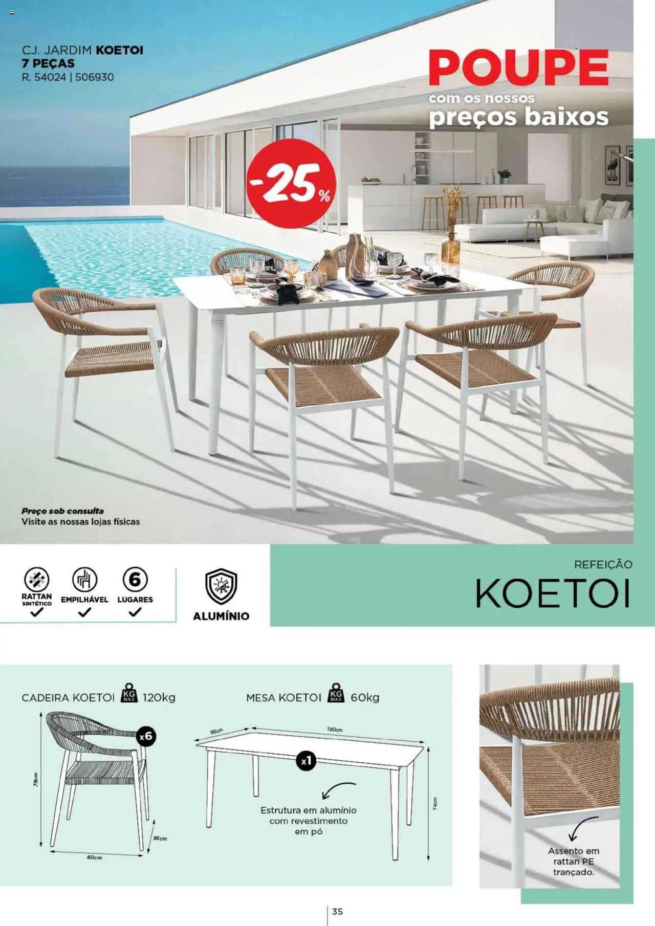 Espaço Casa - Catálogo  Ec Ar Livre  2025 │ válido de 04.03.2025 | Página: 35 | Produtos: Pó, Mesa, Cadeira