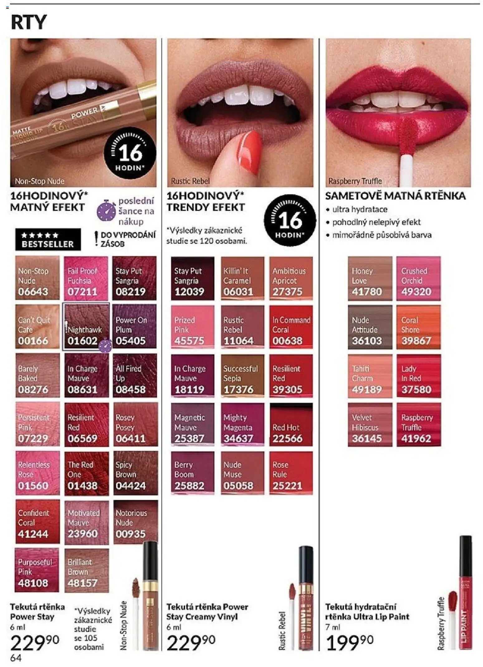 Avon Black Friday od 01.11.2025 | Strana: 64 | Produkty: Sangria, Velvet, Rtěnka