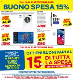 Volantino Famila del 18.09.2025 | Pagina: 2 | Prodotti: Centrifuga, Lavatrice, TV, USB