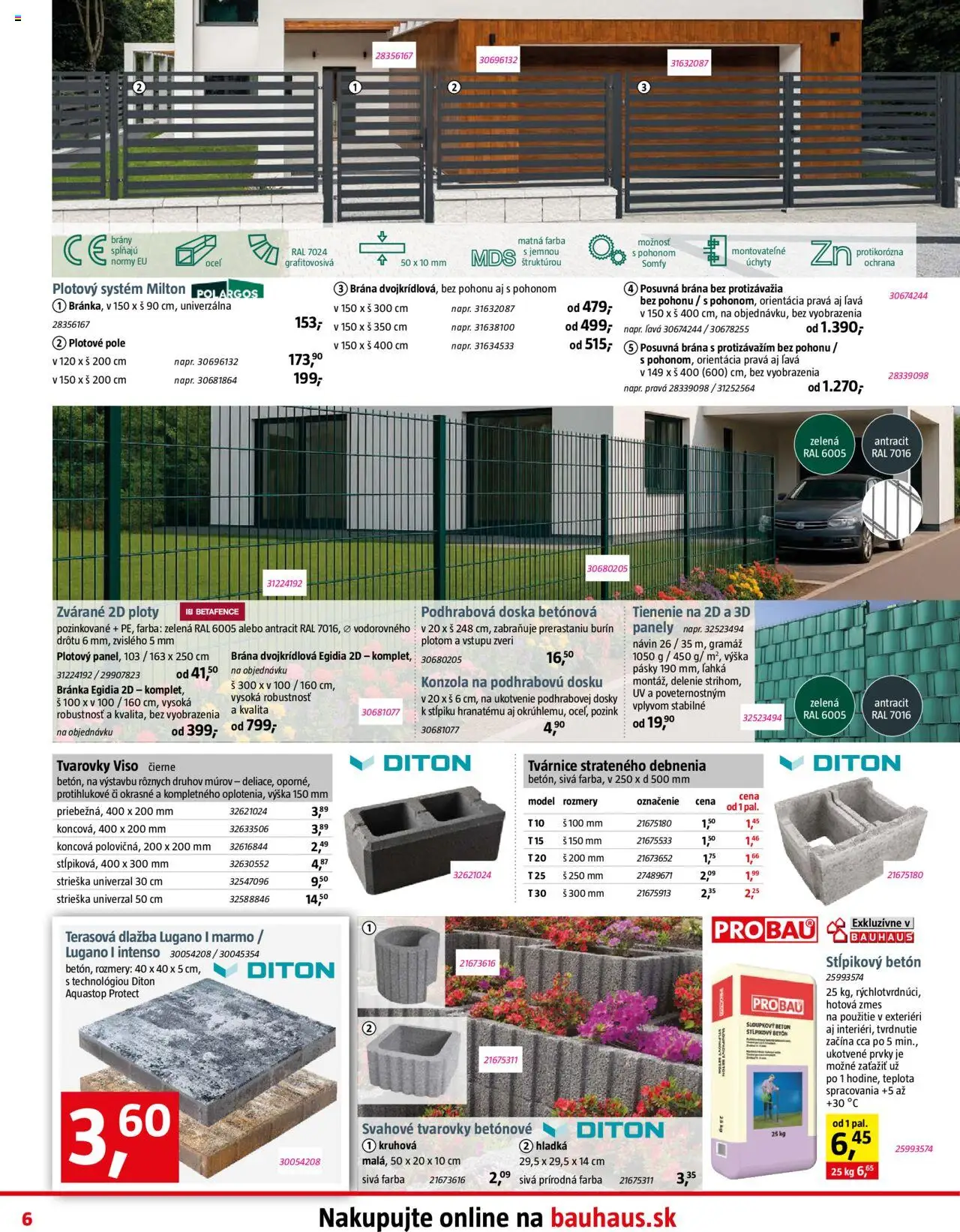 Nové Bauhaus akcie – leták je platný od 08.09.2025 | Strana: 6 | Produkty: Panely, Dlažba