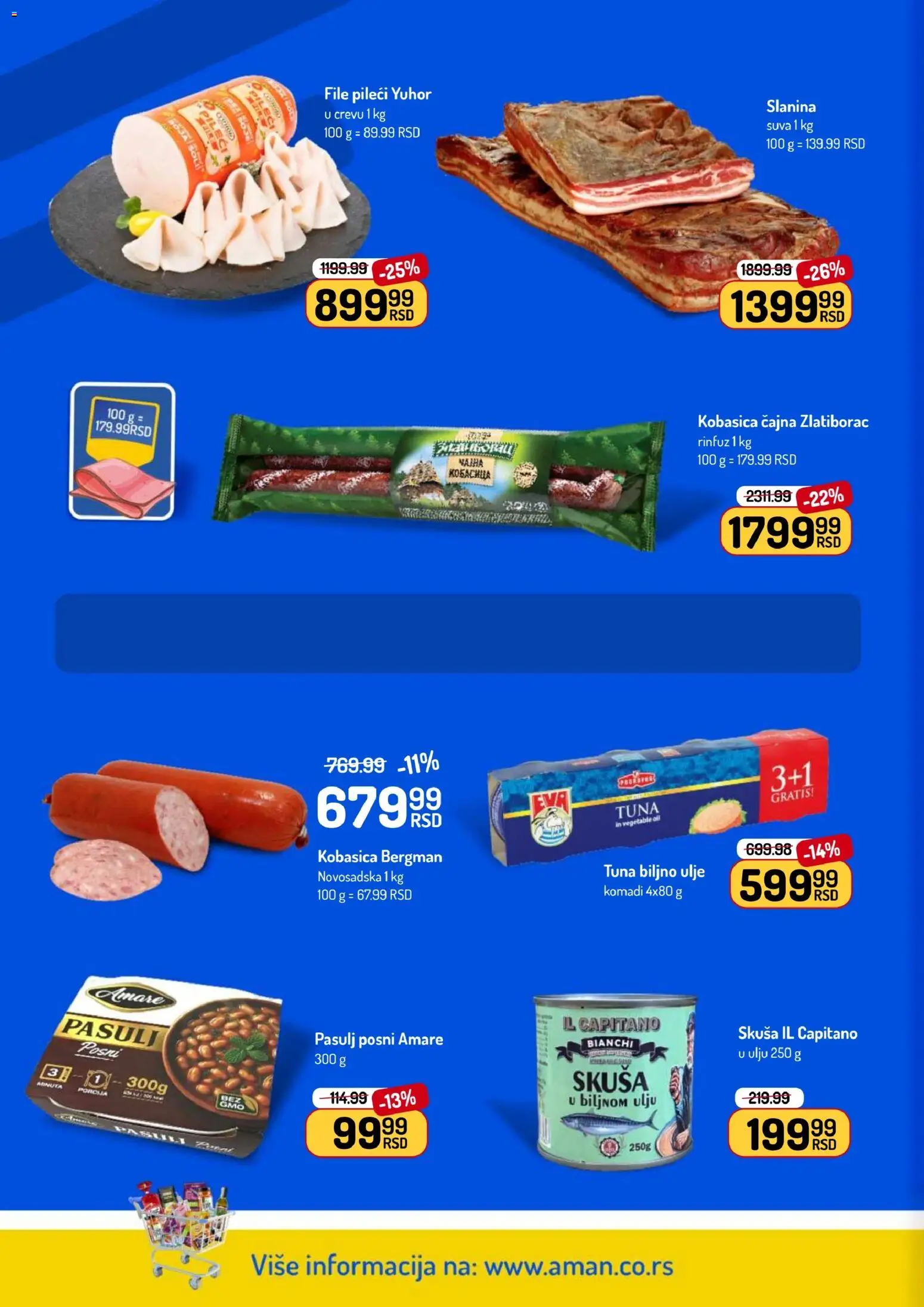 Aman katalog - važi od 16.02.2026 | Strana: 4 | Proizvode: Pasulj, Ulje, Slanina, Kobasica
